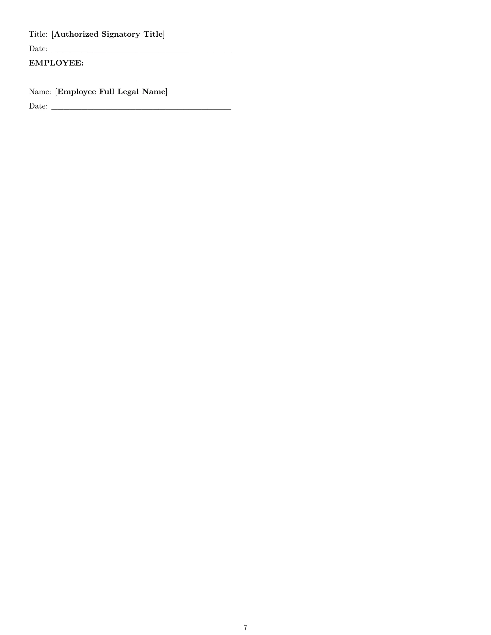 Preview page 7 of Pro Georgia office manager employment contract template