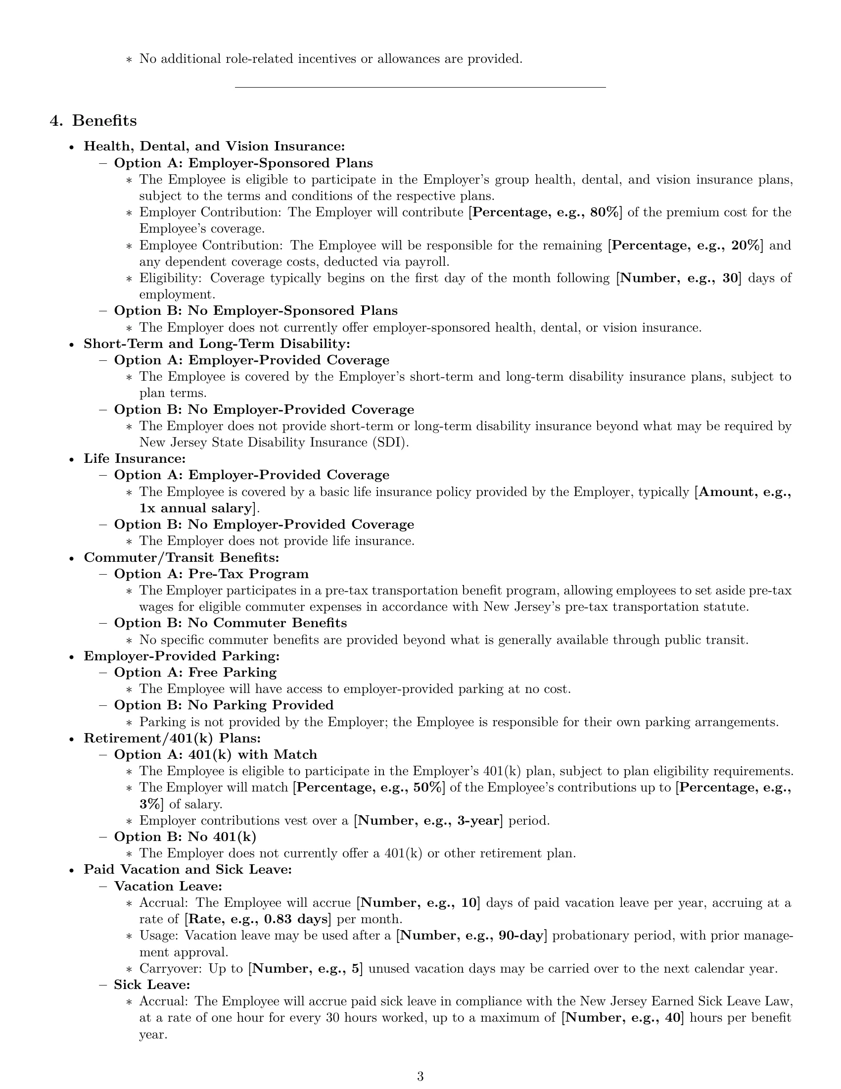 Preview page 3 of Pro New Jersey office manager employment contract template