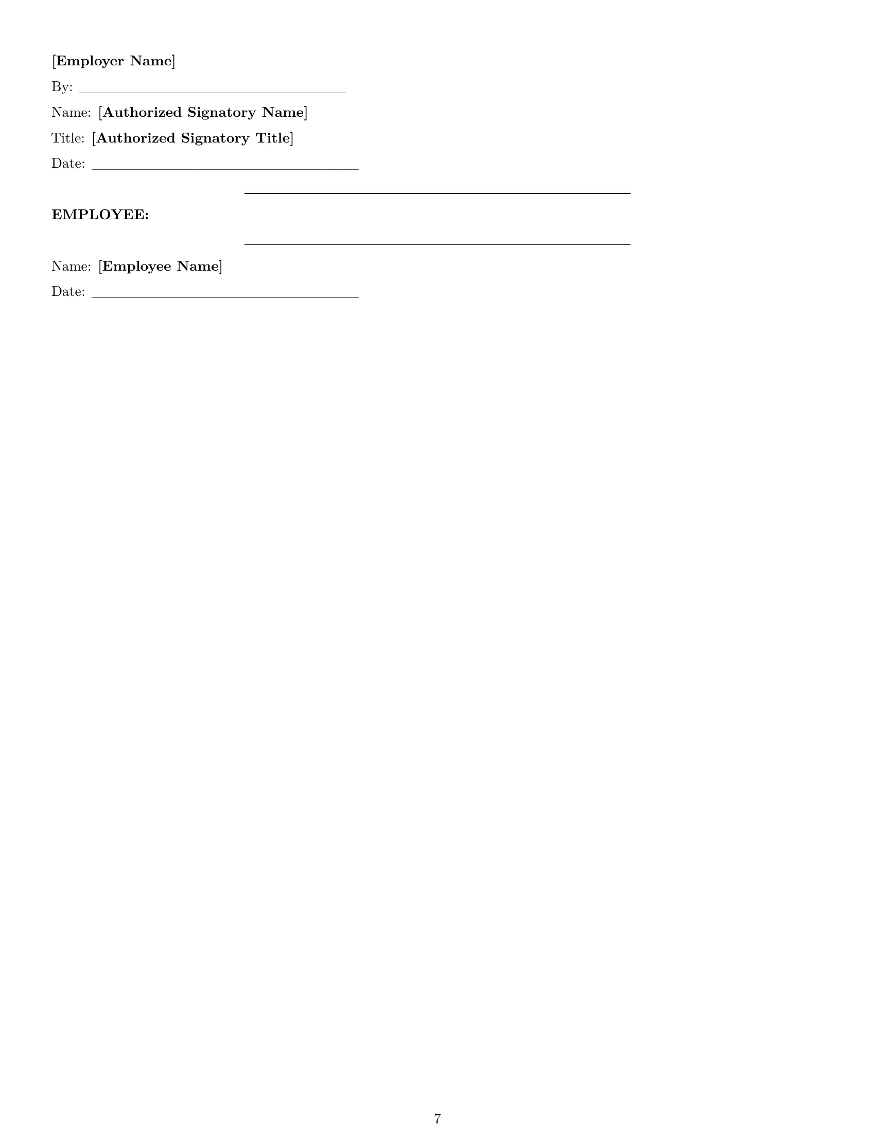 Preview page 7 of Pro Texas office manager employment contract template