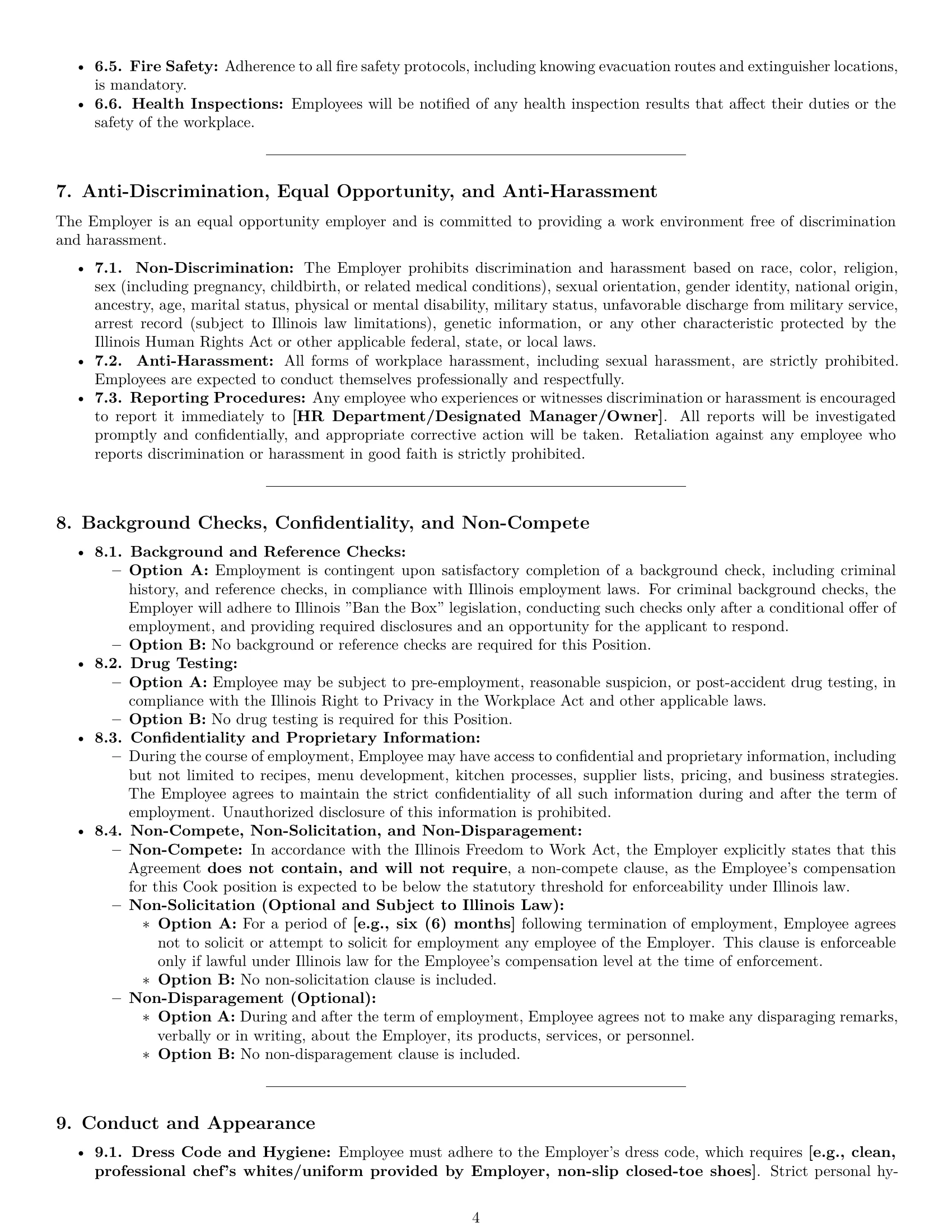 Preview page 4 of Pro Illinois cook employment contract template