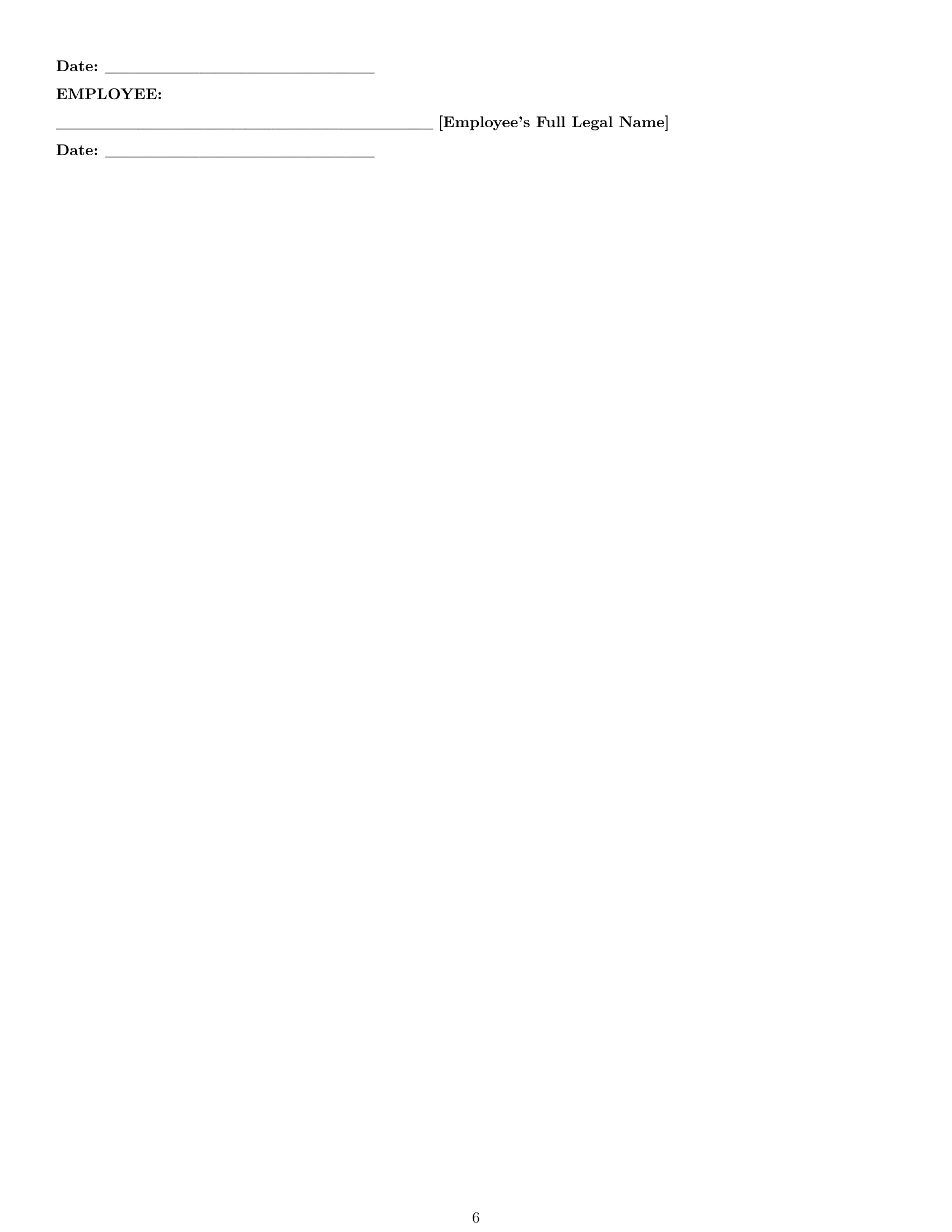 Preview page 6 of Pro Iowa cook employment contract template