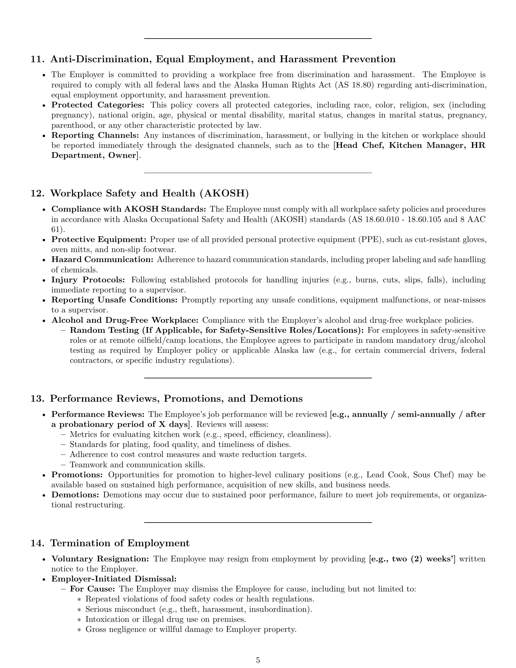 Preview page 5 of Pro Alaska cook employment contract template