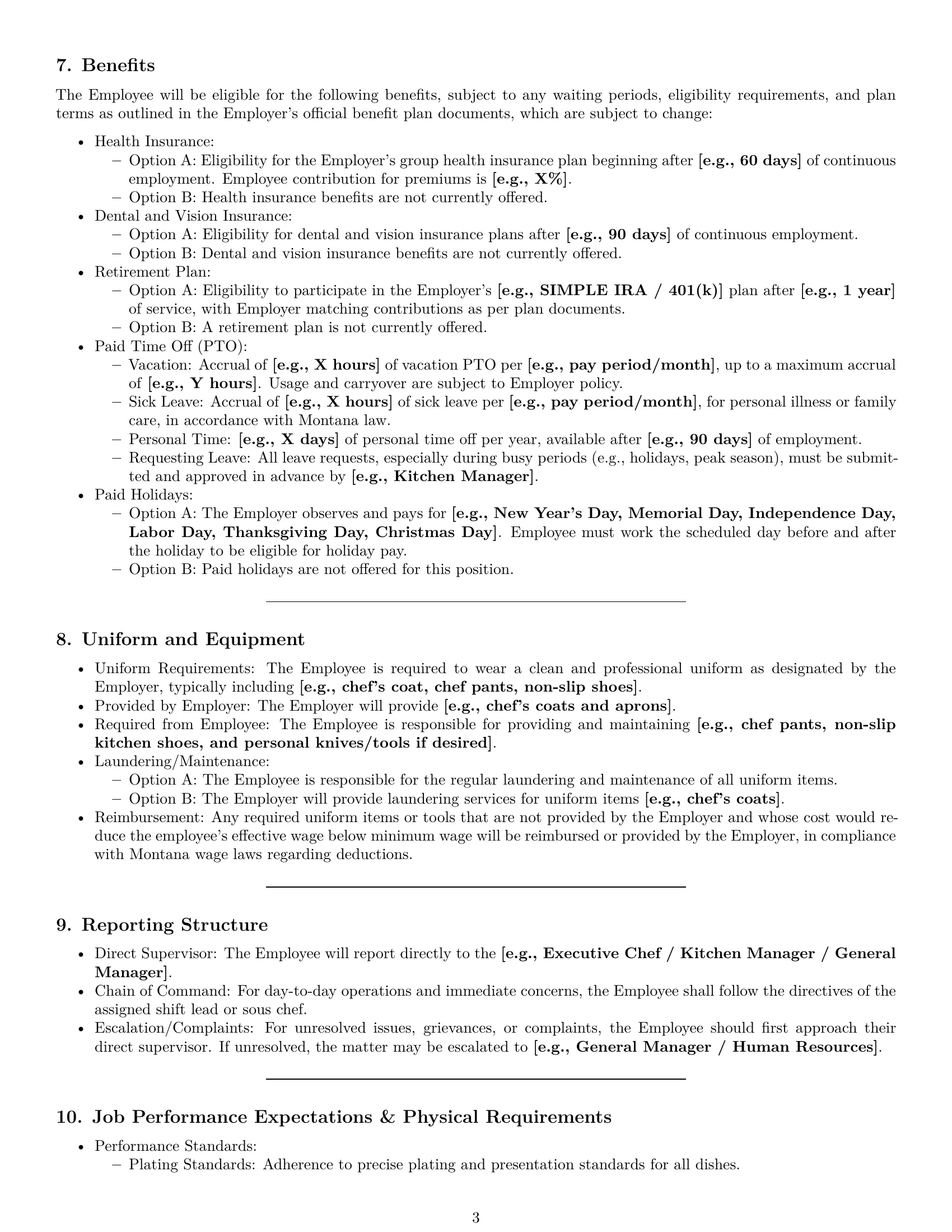 Preview page 3 of Pro Montana cook employment contract template