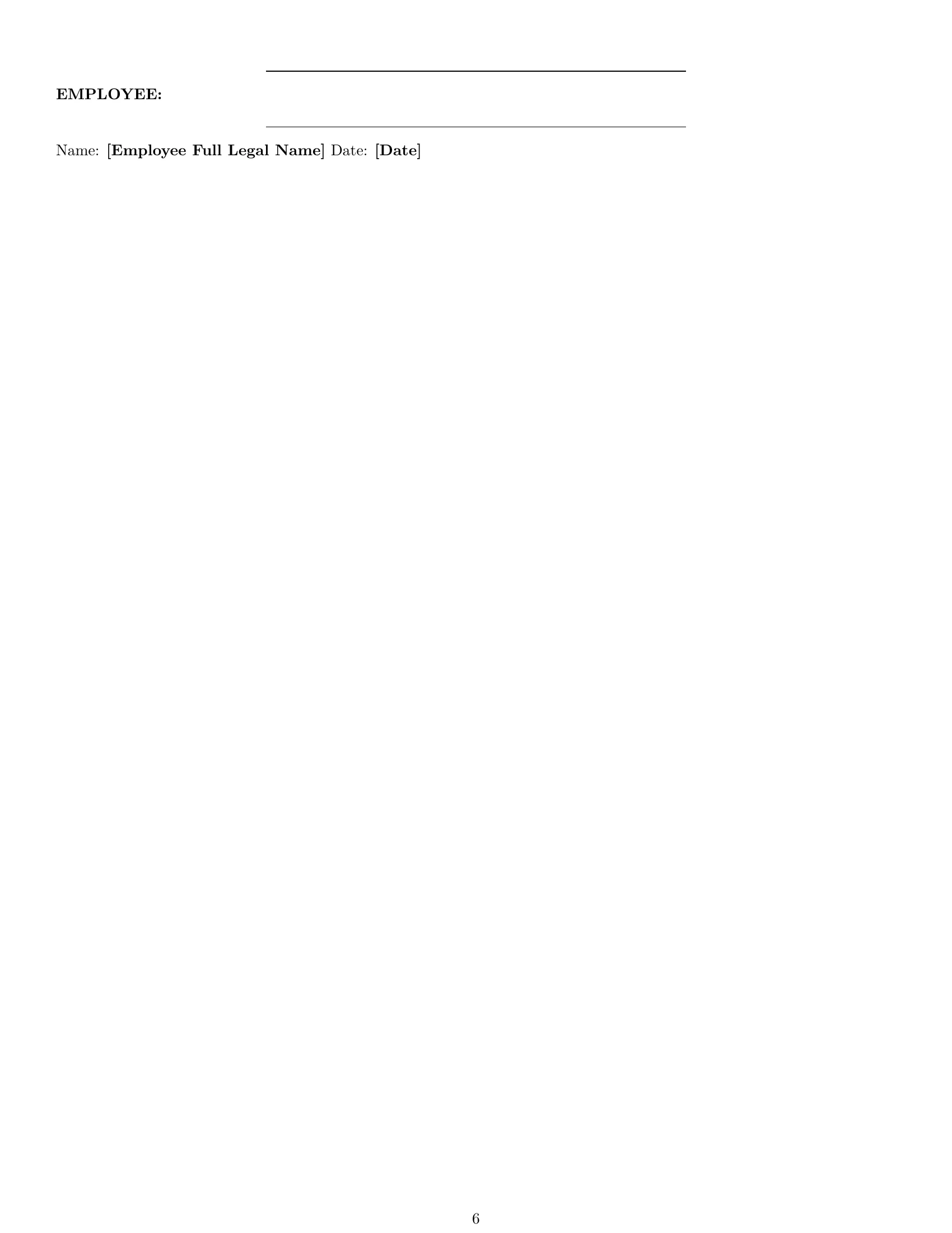 Preview page 6 of Pro North Dakota cook employment contract template