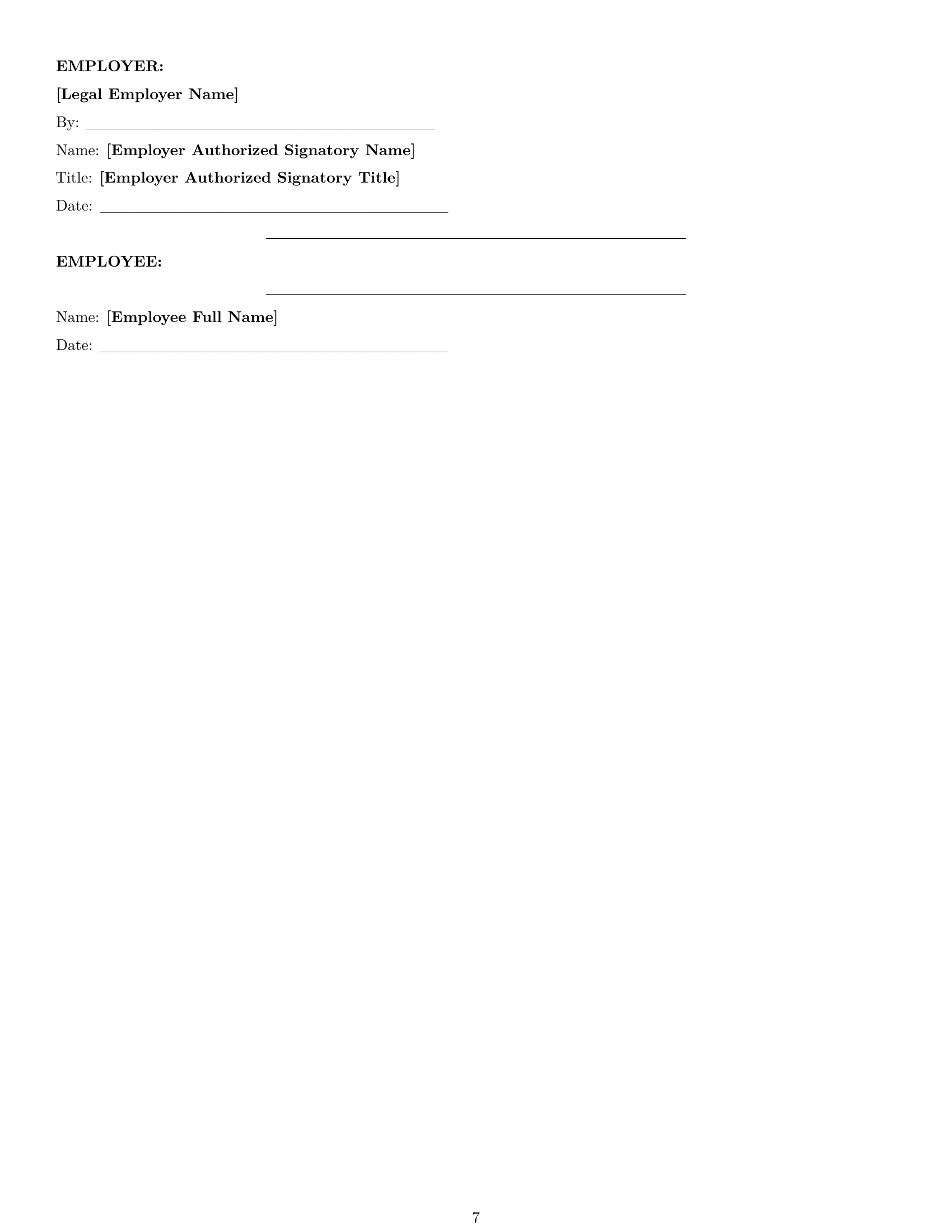 Preview page 7 of Pro Ohio cook employment contract template