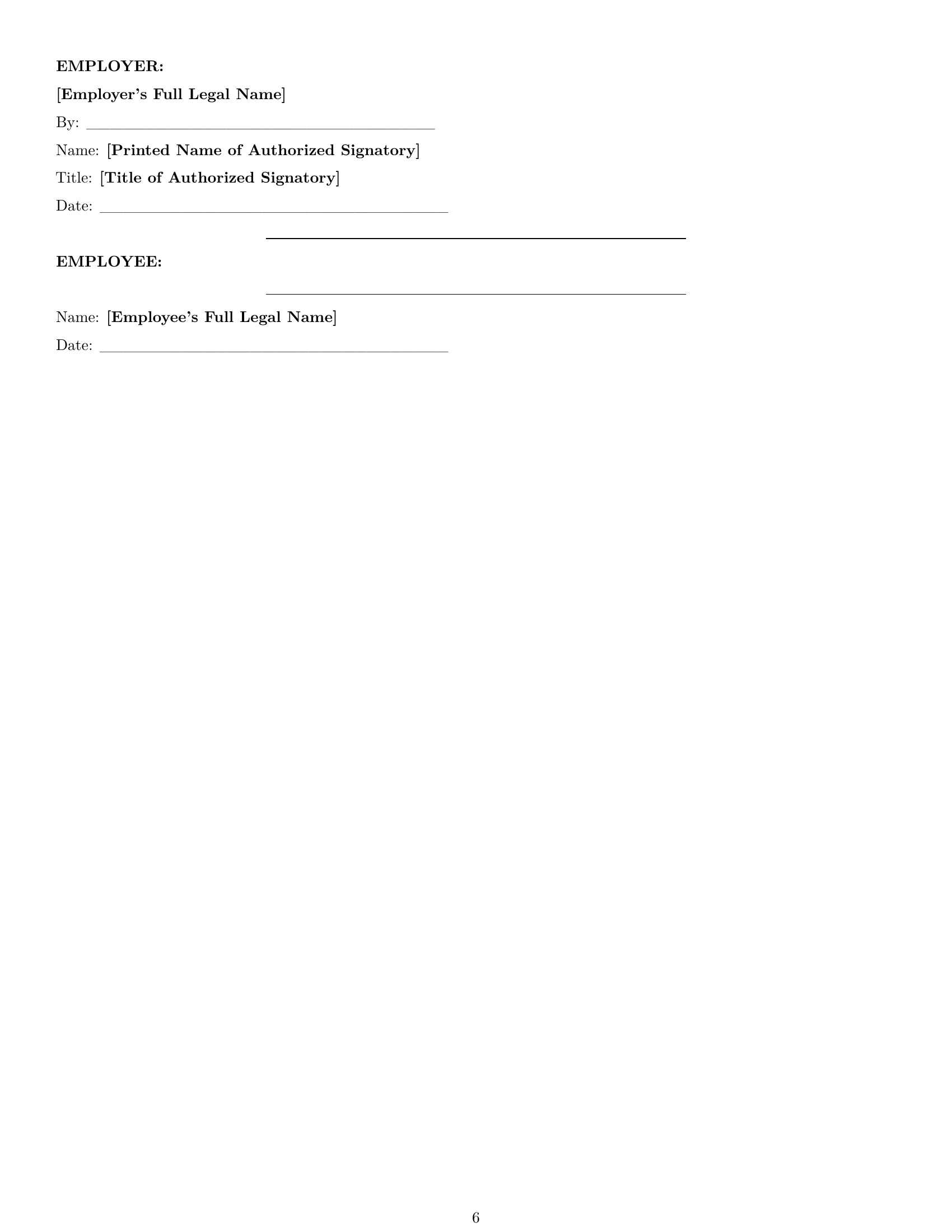 Preview page 6 of Pro Wisconsin cook employment contract template