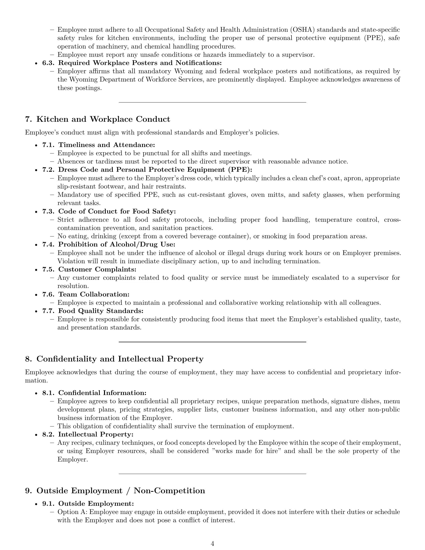 Preview page 4 of Pro Wyoming cook employment contract template