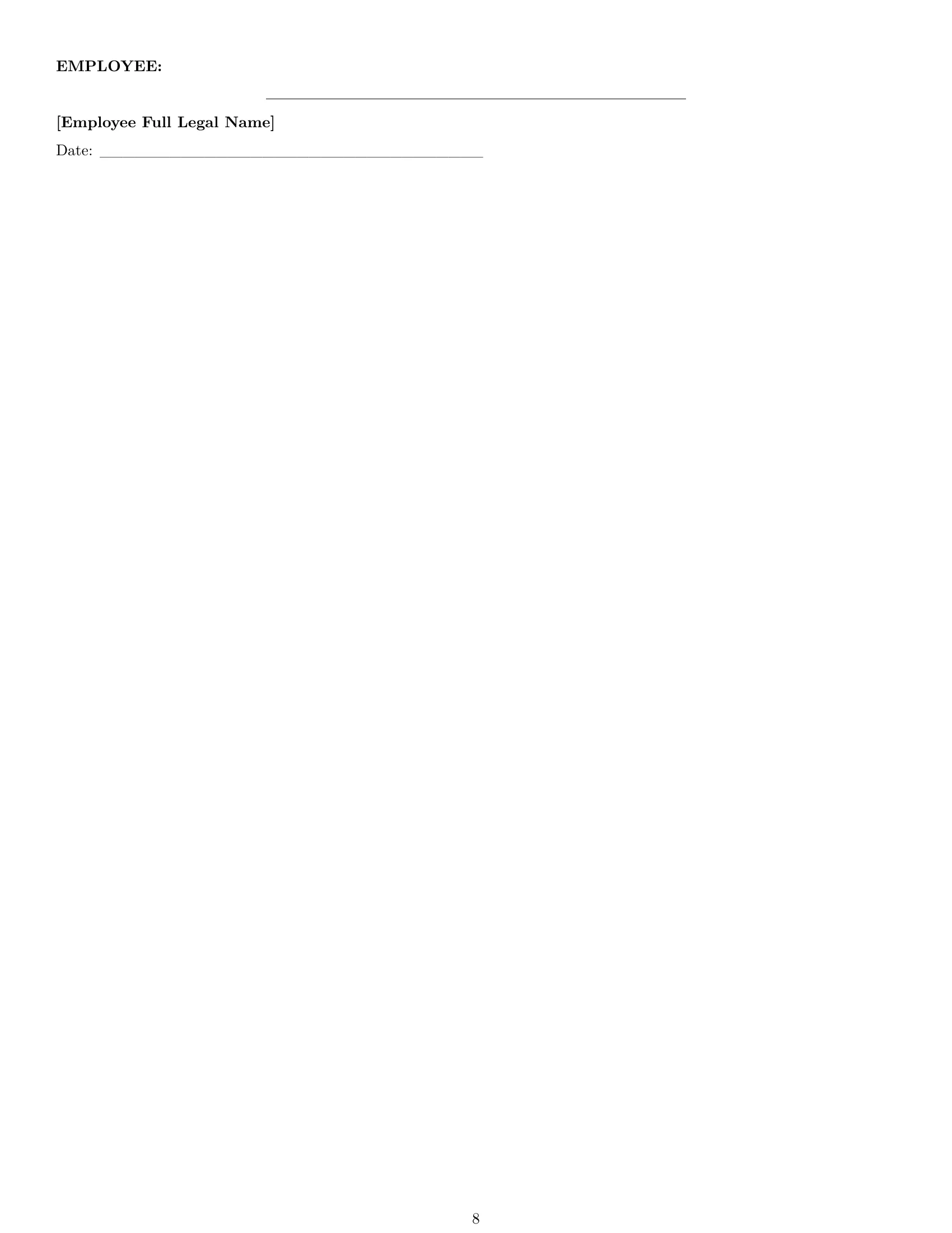 Preview page 8 of Pro Montana cleaner employment contract template