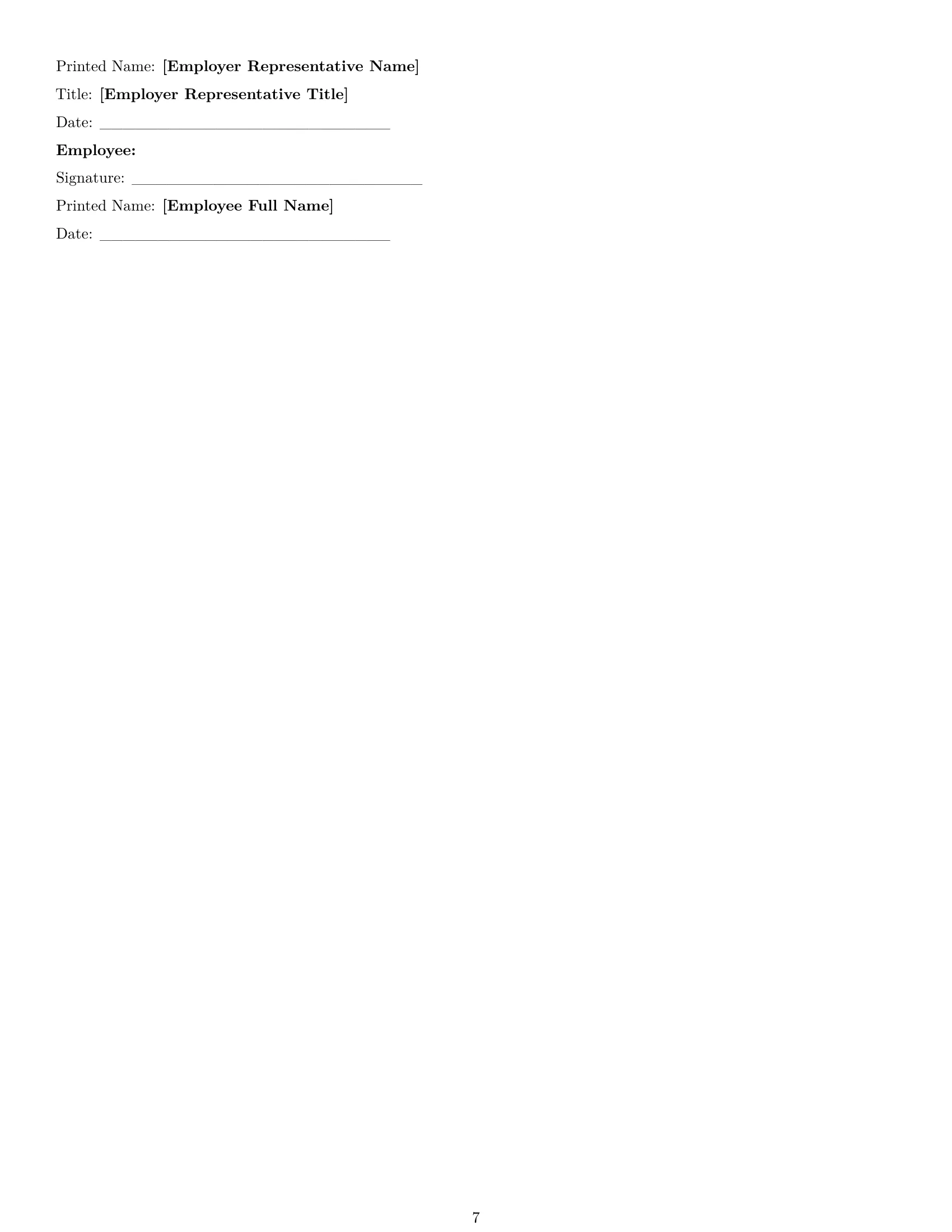 Preview page 7 of Pro Ohio cleaner employment contract template