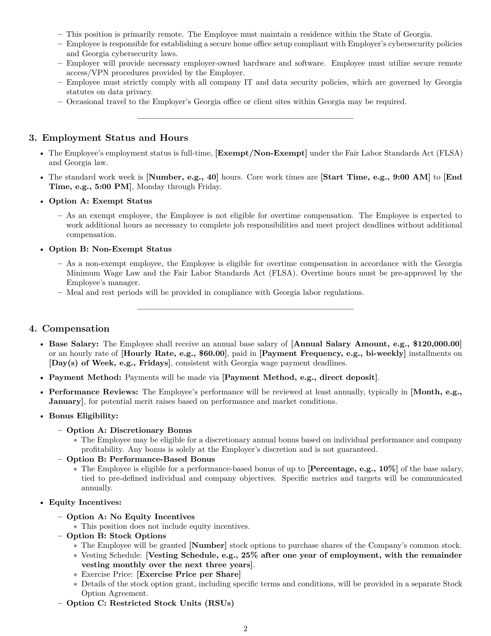 Preview page 2 of Pro Georgia software developer employment contract template