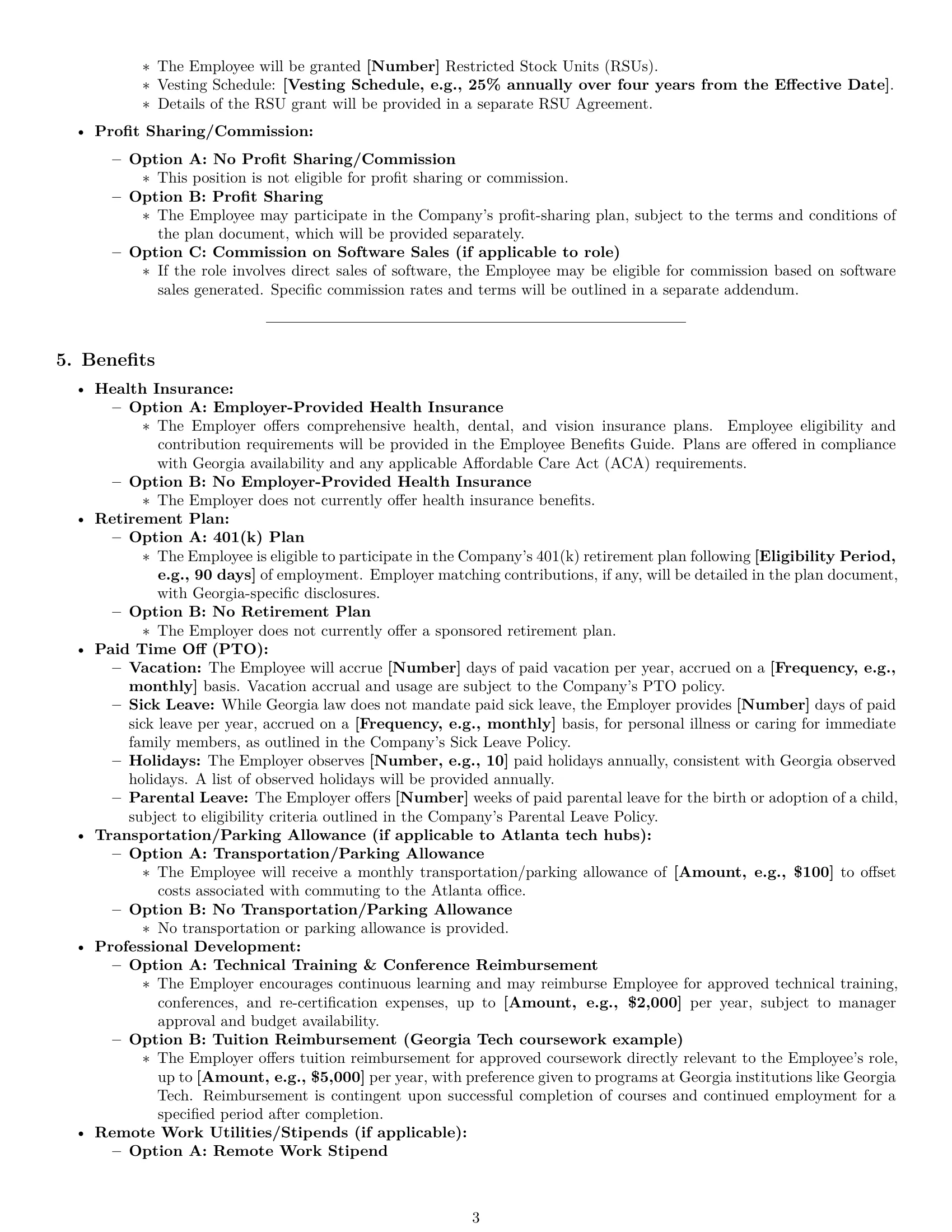 Preview page 3 of Pro Georgia software developer employment contract template