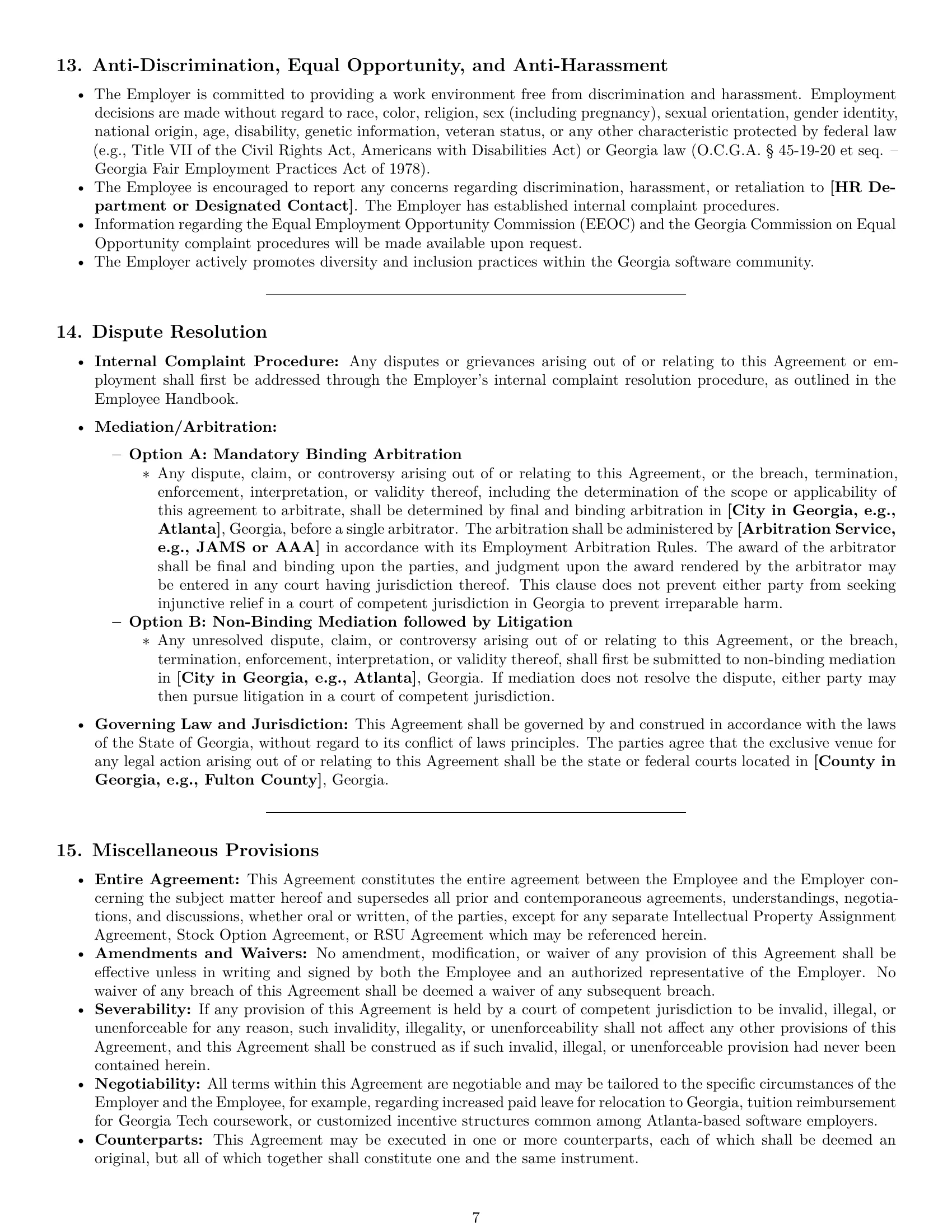 Preview page 7 of Pro Georgia software developer employment contract template
