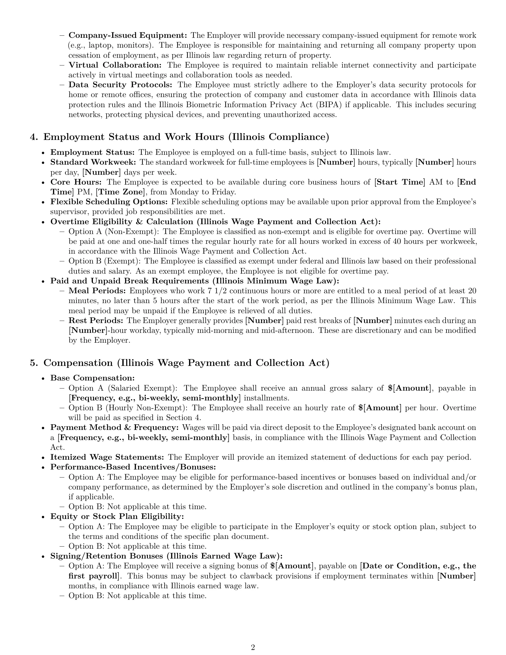 Preview page 2 of Pro Illinois software developer employment contract template