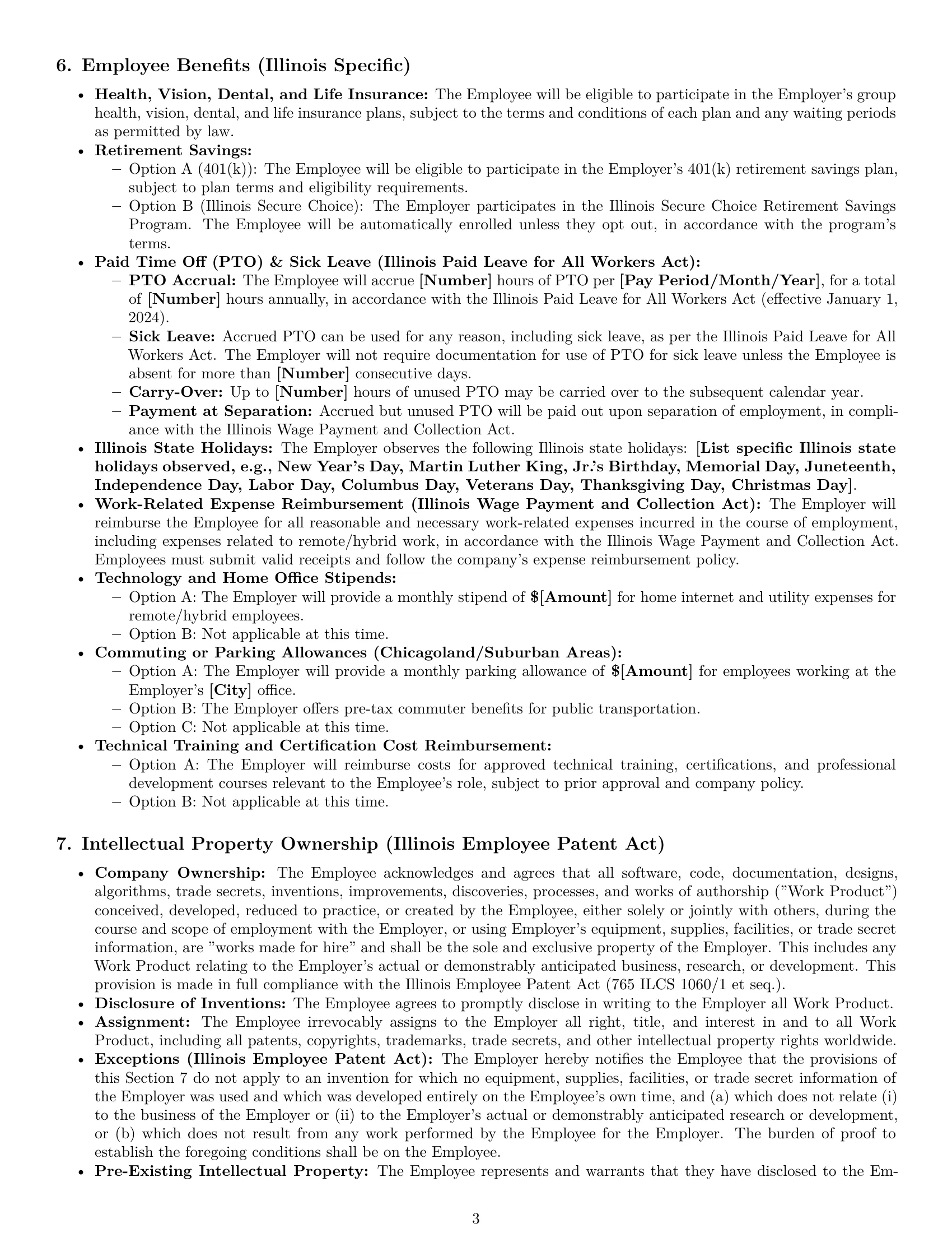 Preview page 3 of Pro Illinois software developer employment contract template