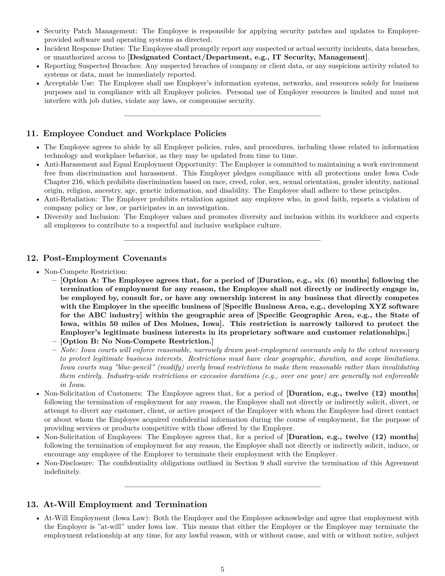 Preview page 5 of Pro Iowa software developer employment contract template