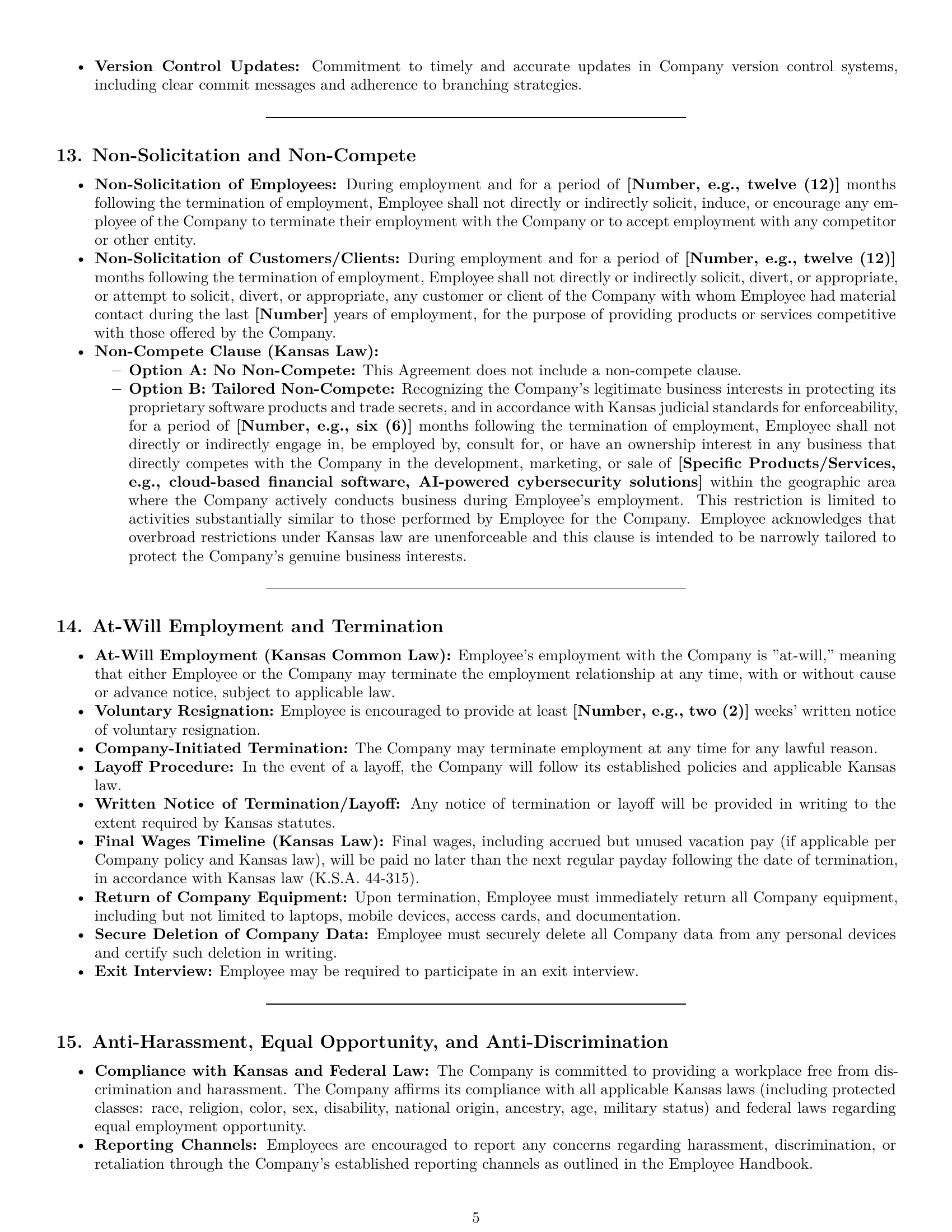 Preview page 5 of Pro Kansas software developer employment contract template