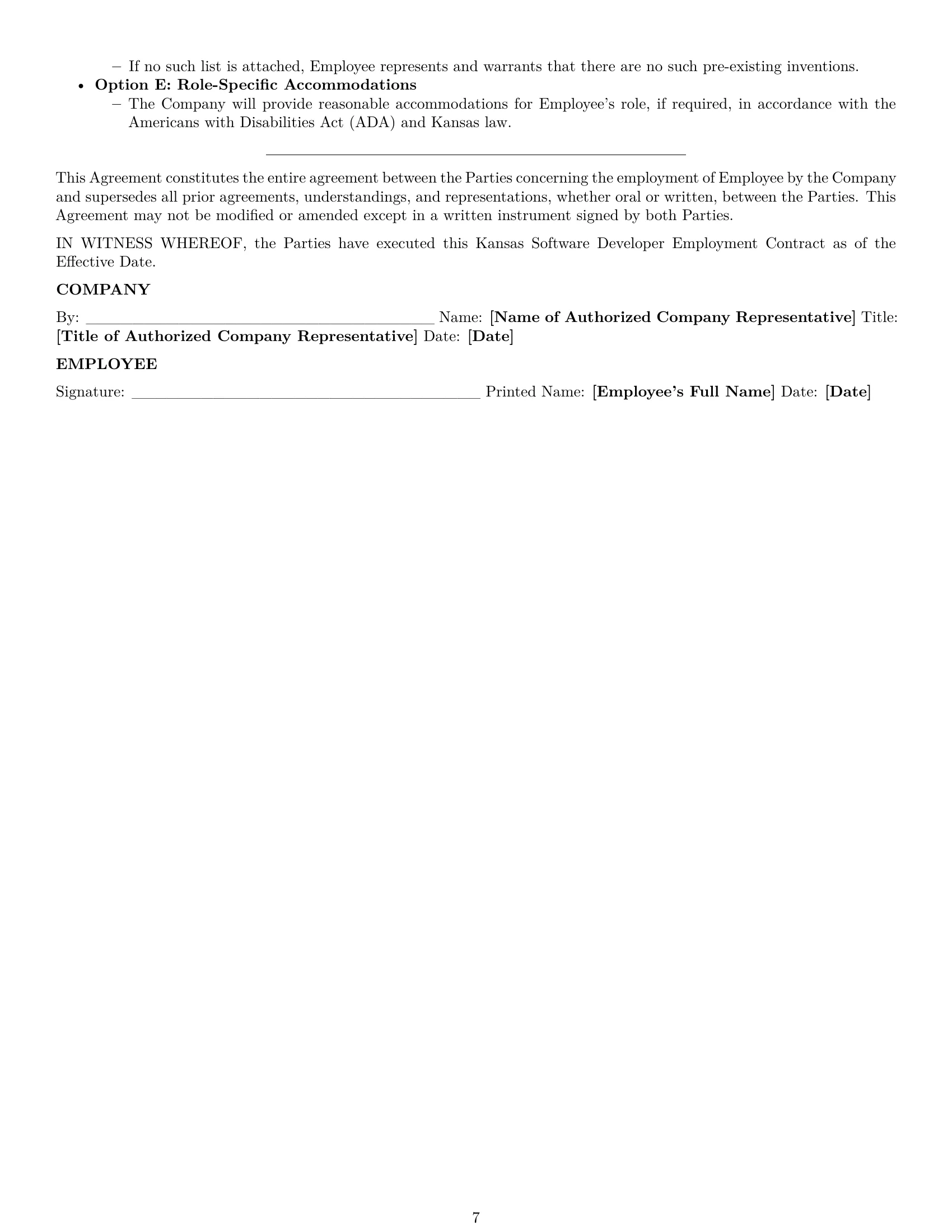 Preview page 7 of Pro Kansas software developer employment contract template
