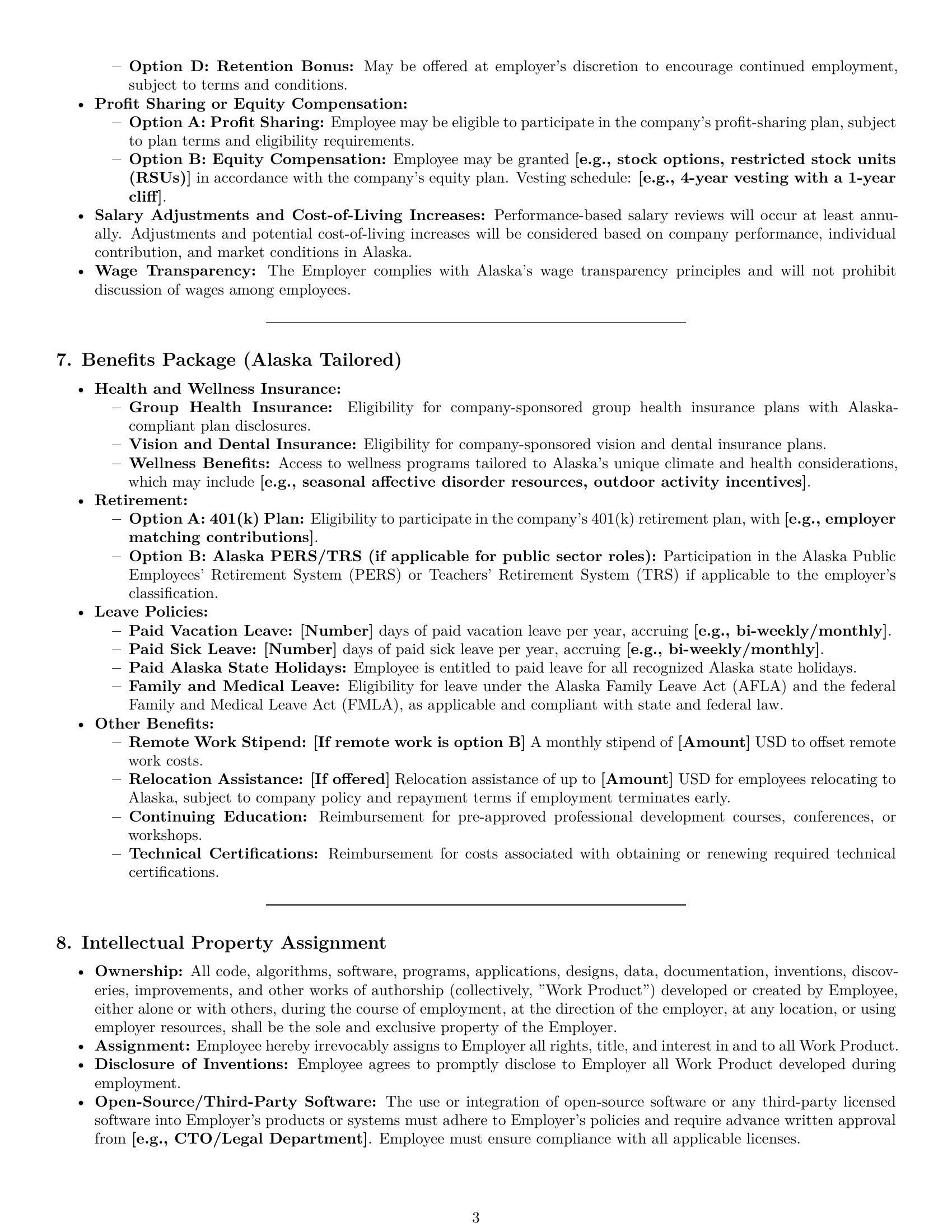 Preview page 3 of Pro Alaska software developer employment contract template