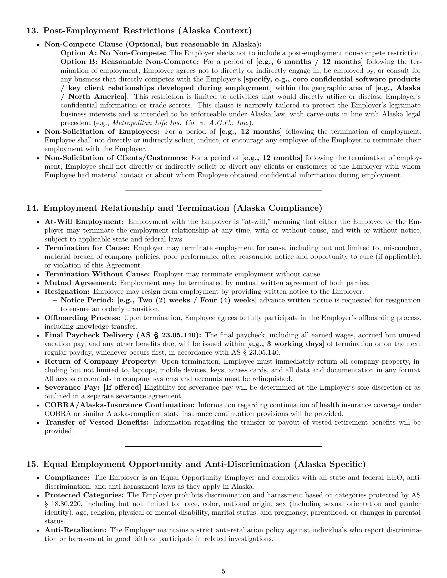 Preview page 5 of Pro Alaska software developer employment contract template
