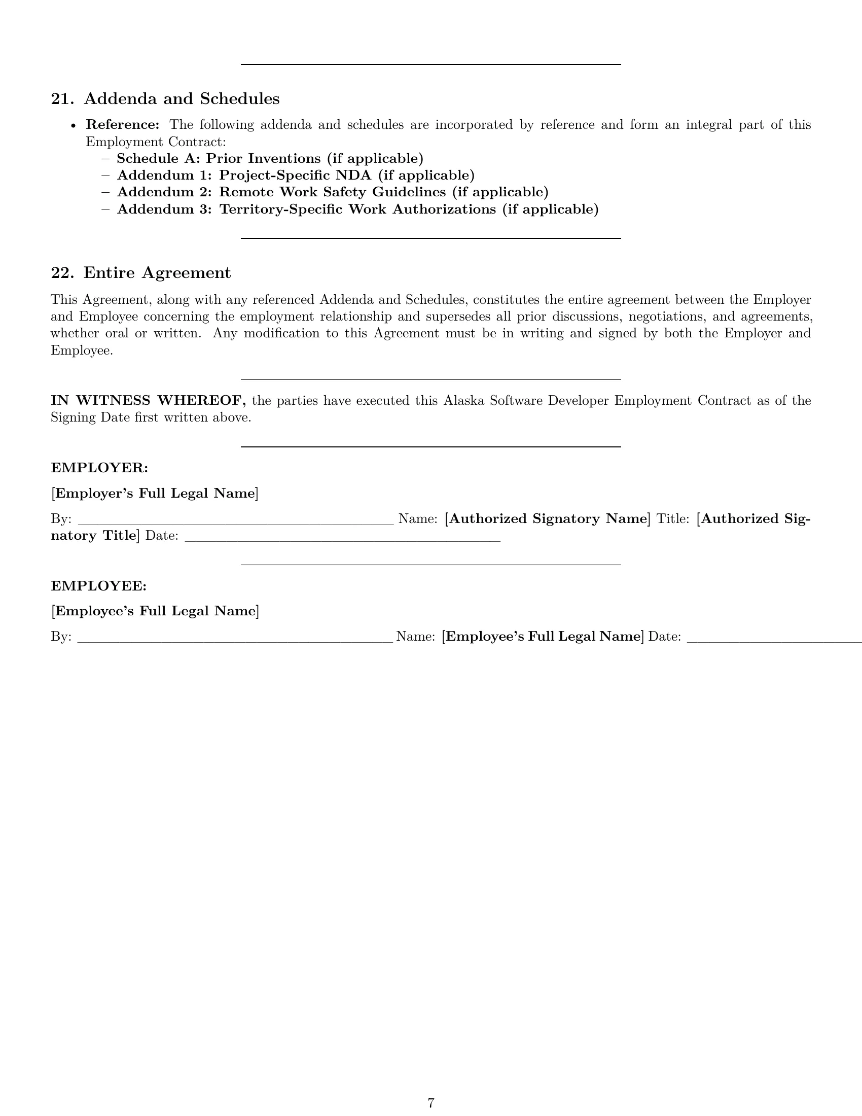 Preview page 7 of Pro Alaska software developer employment contract template
