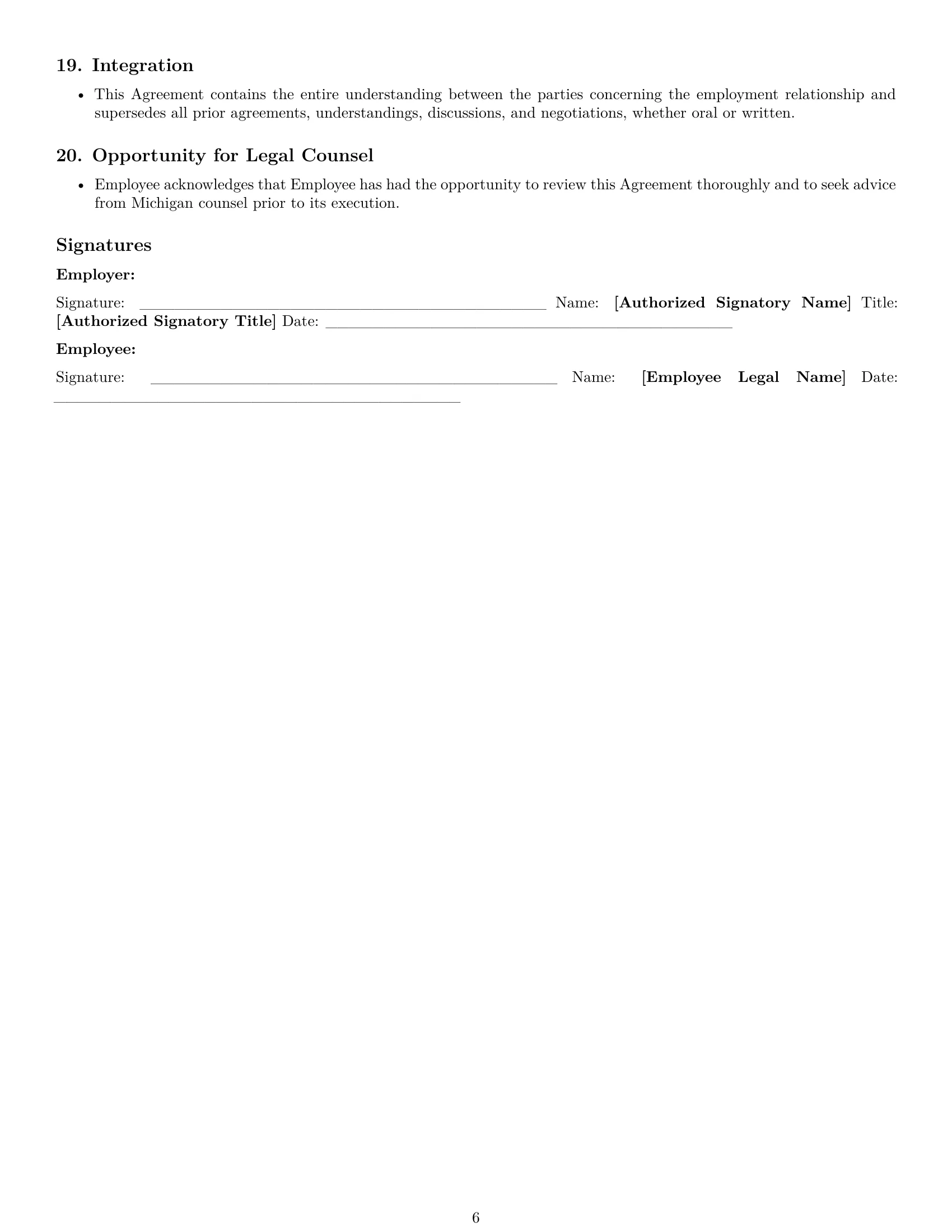 Preview page 6 of Pro Michigan software developer employment contract template