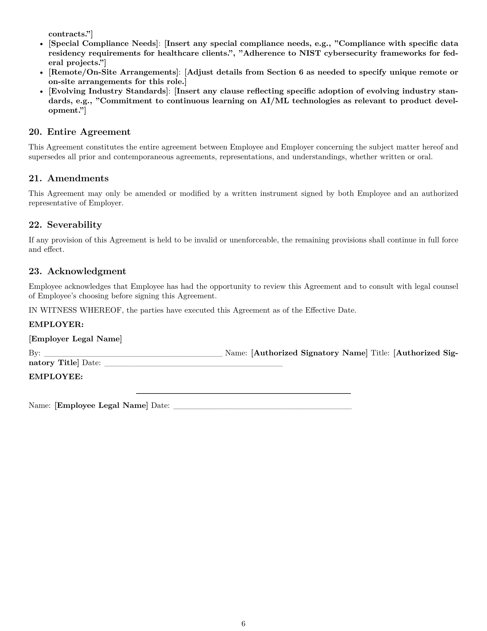 Preview page 6 of Pro Minnesota software developer employment contract template