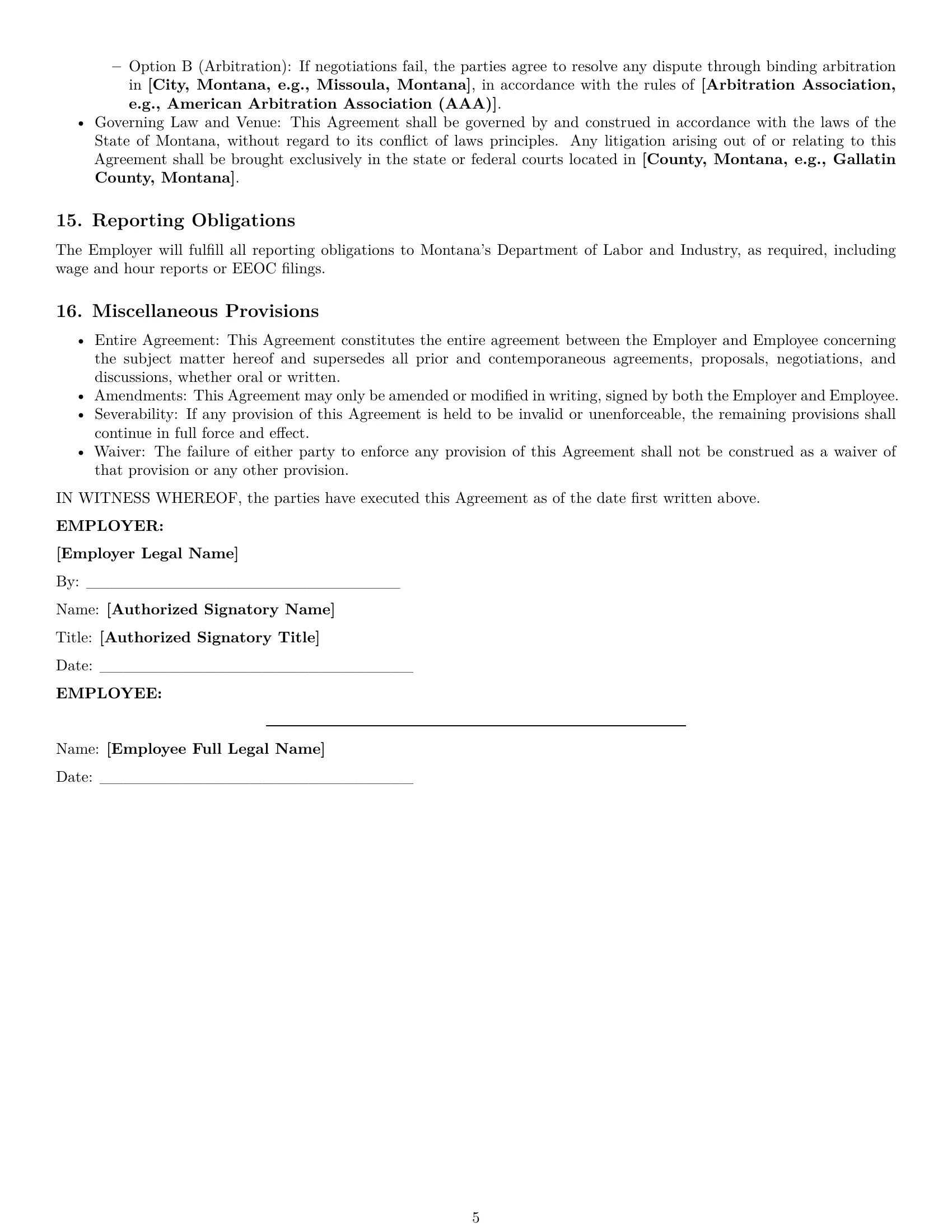 Preview page 5 of Pro Montana software developer employment contract template