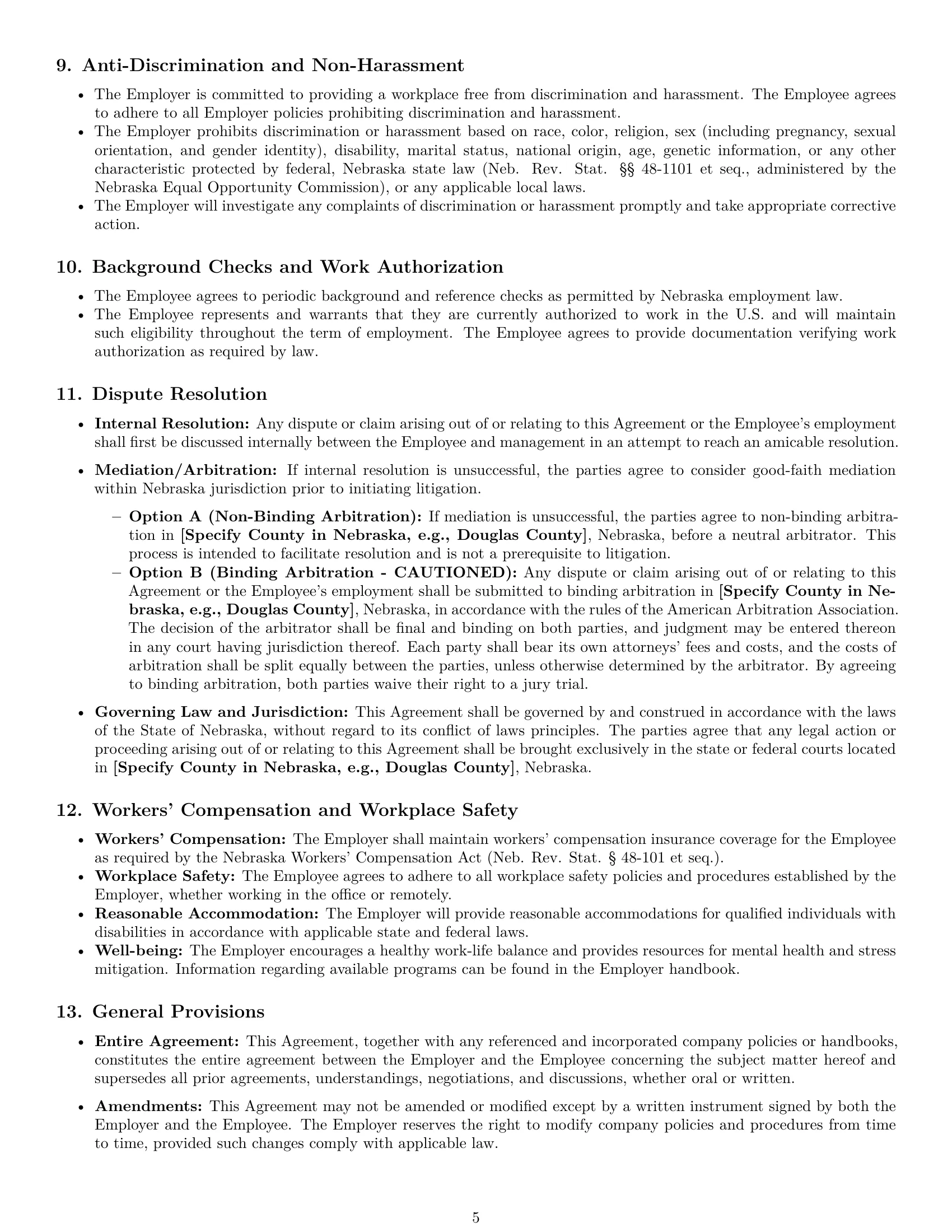 Preview page 5 of Pro Nebraska software developer employment contract template