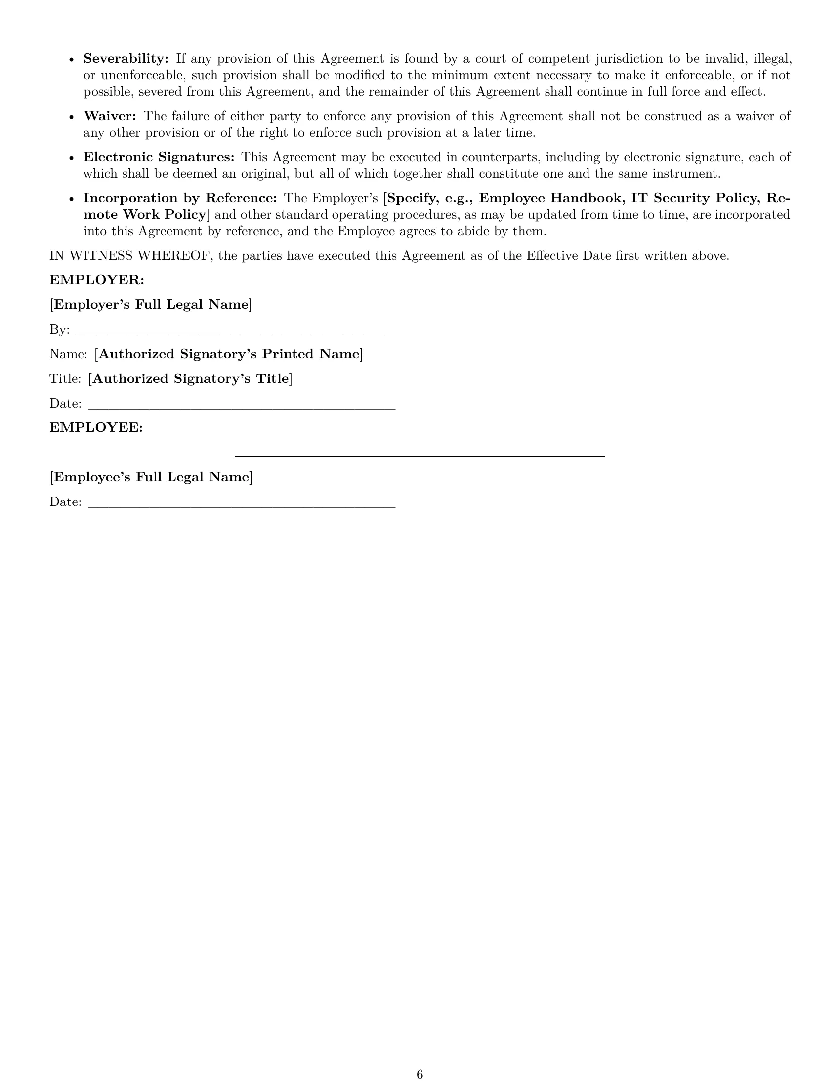 Preview page 6 of Pro Nebraska software developer employment contract template