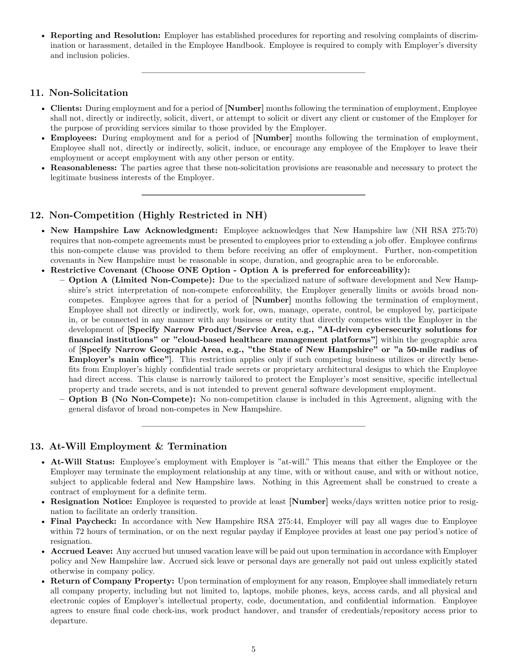 Preview page 5 of Pro New Hampshire software developer employment contract template