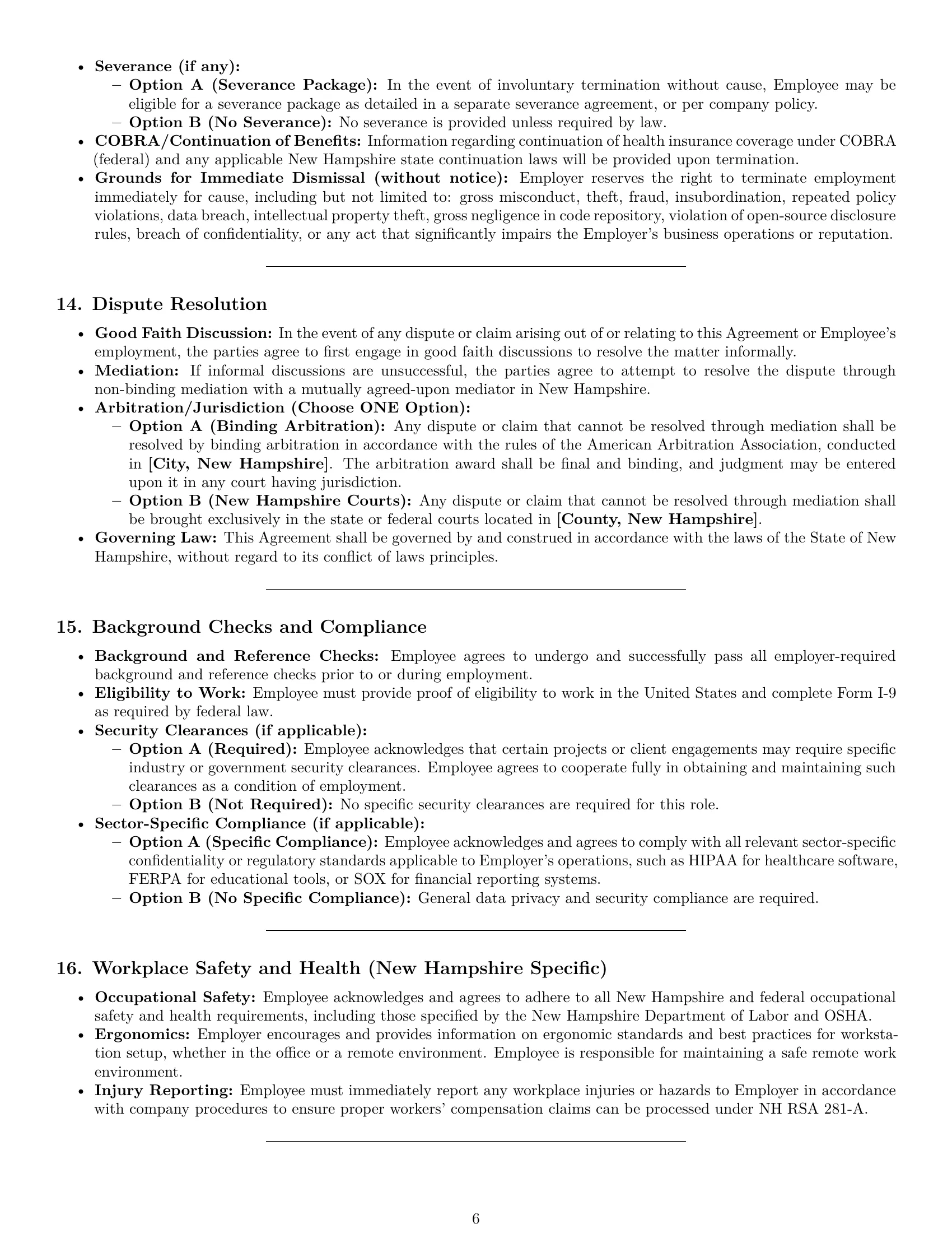Preview page 6 of Pro New Hampshire software developer employment contract template
