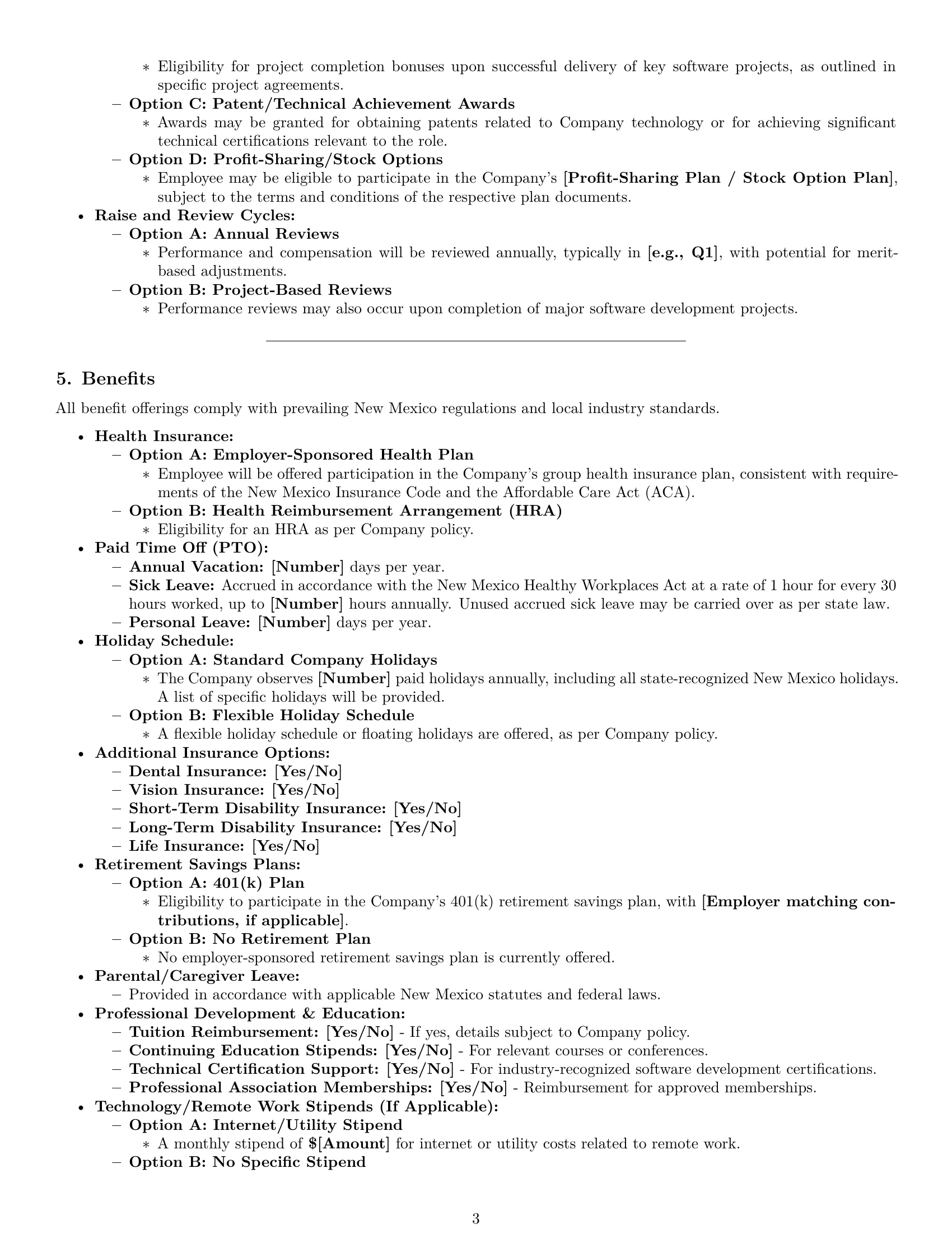 Preview page 3 of Pro New Mexico software developer employment contract template