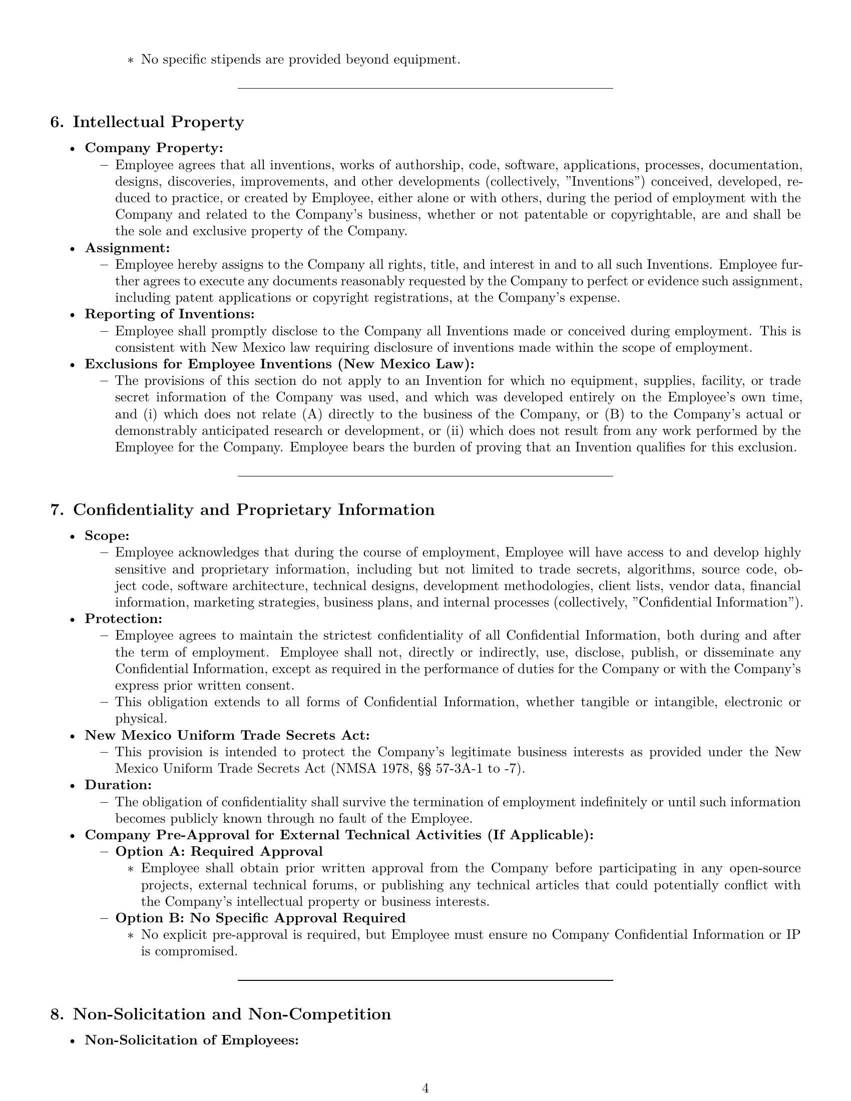 Preview page 4 of Pro New Mexico software developer employment contract template