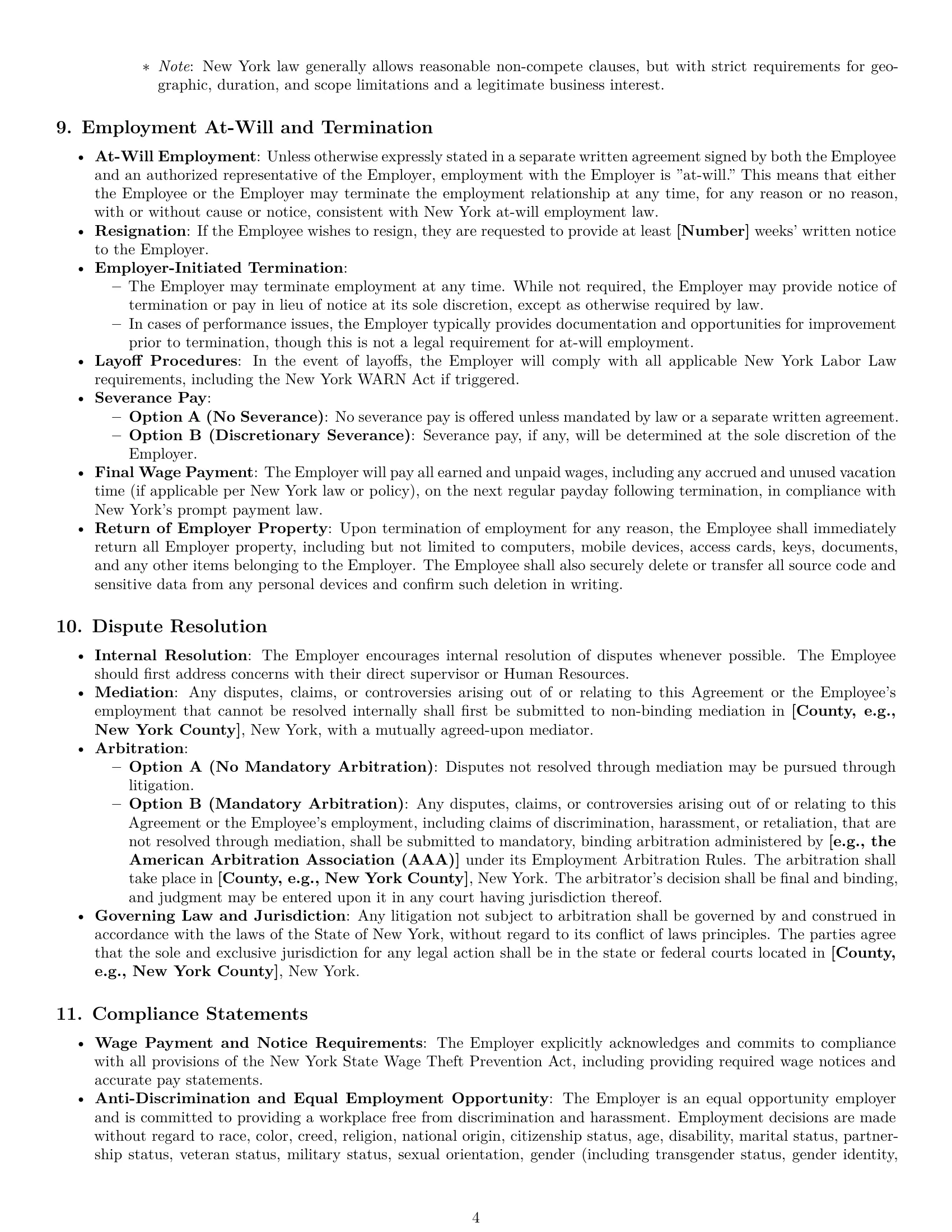 Preview page 4 of Pro New York software developer employment contract template