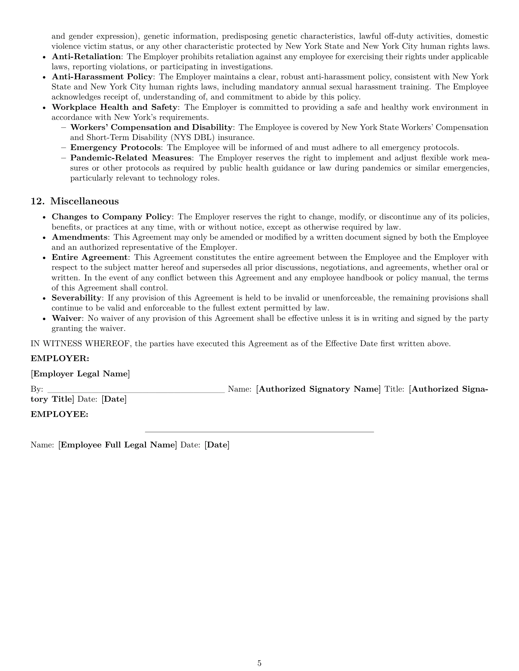 Preview page 5 of Pro New York software developer employment contract template