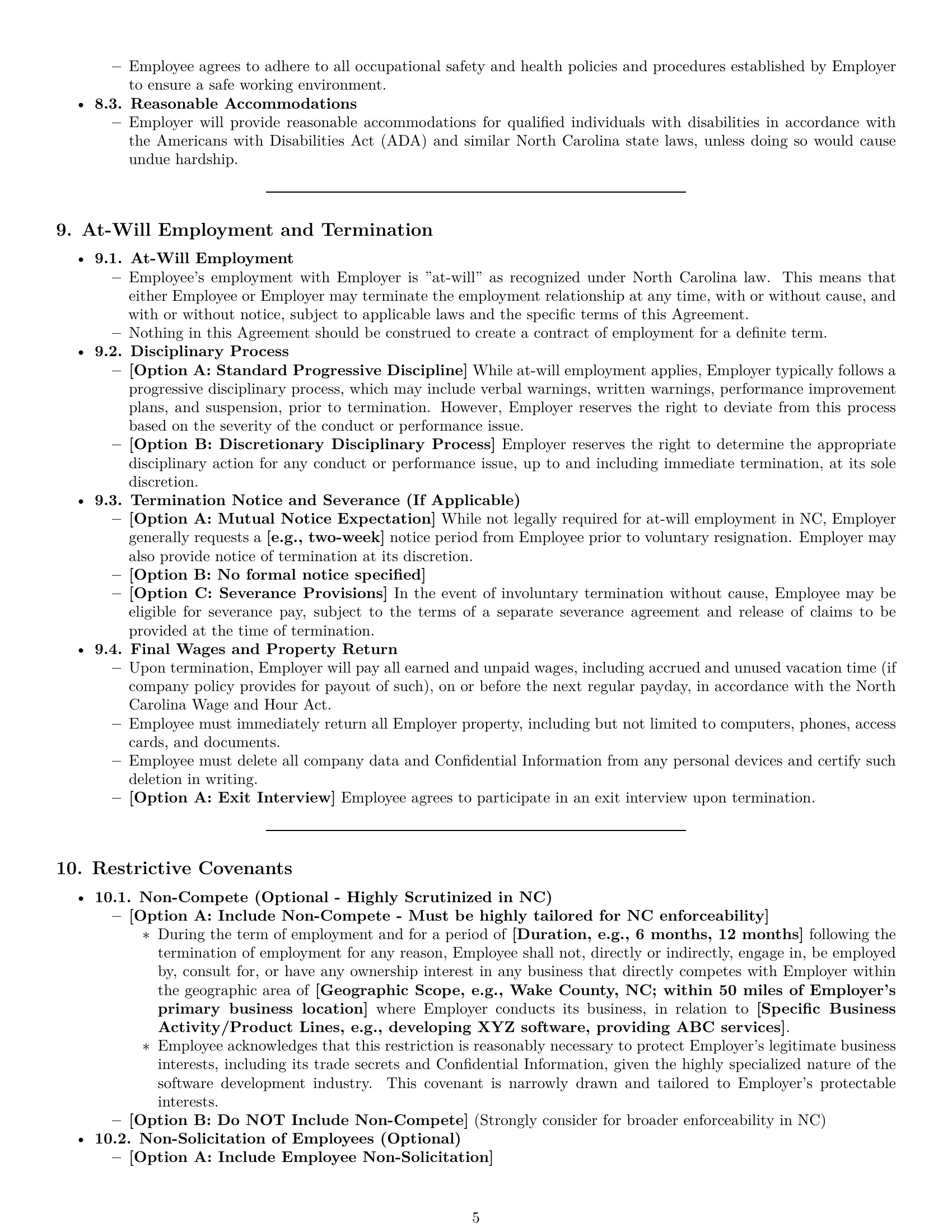 Preview page 5 of Pro North Carolina software developer employment contract template