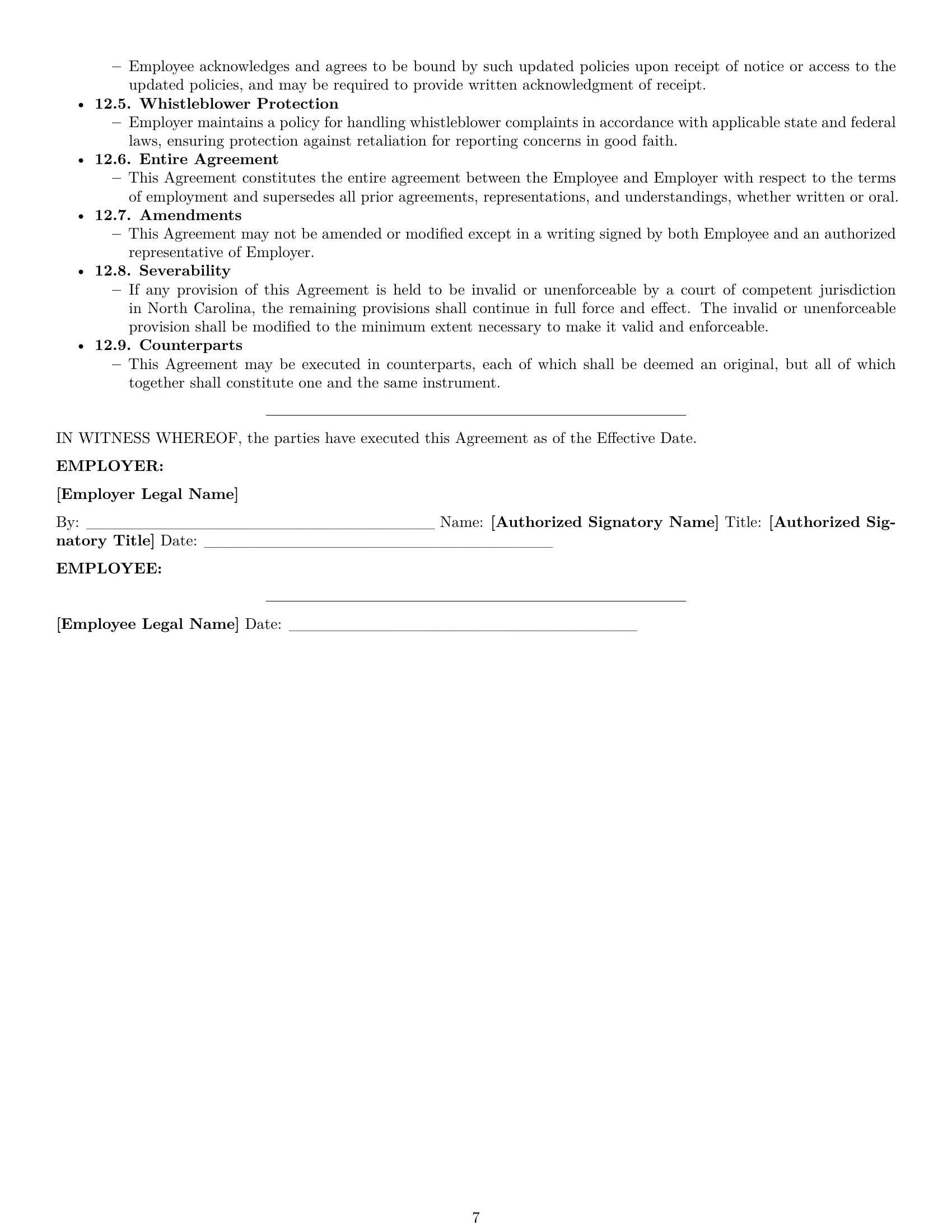 Preview page 7 of Pro North Carolina software developer employment contract template