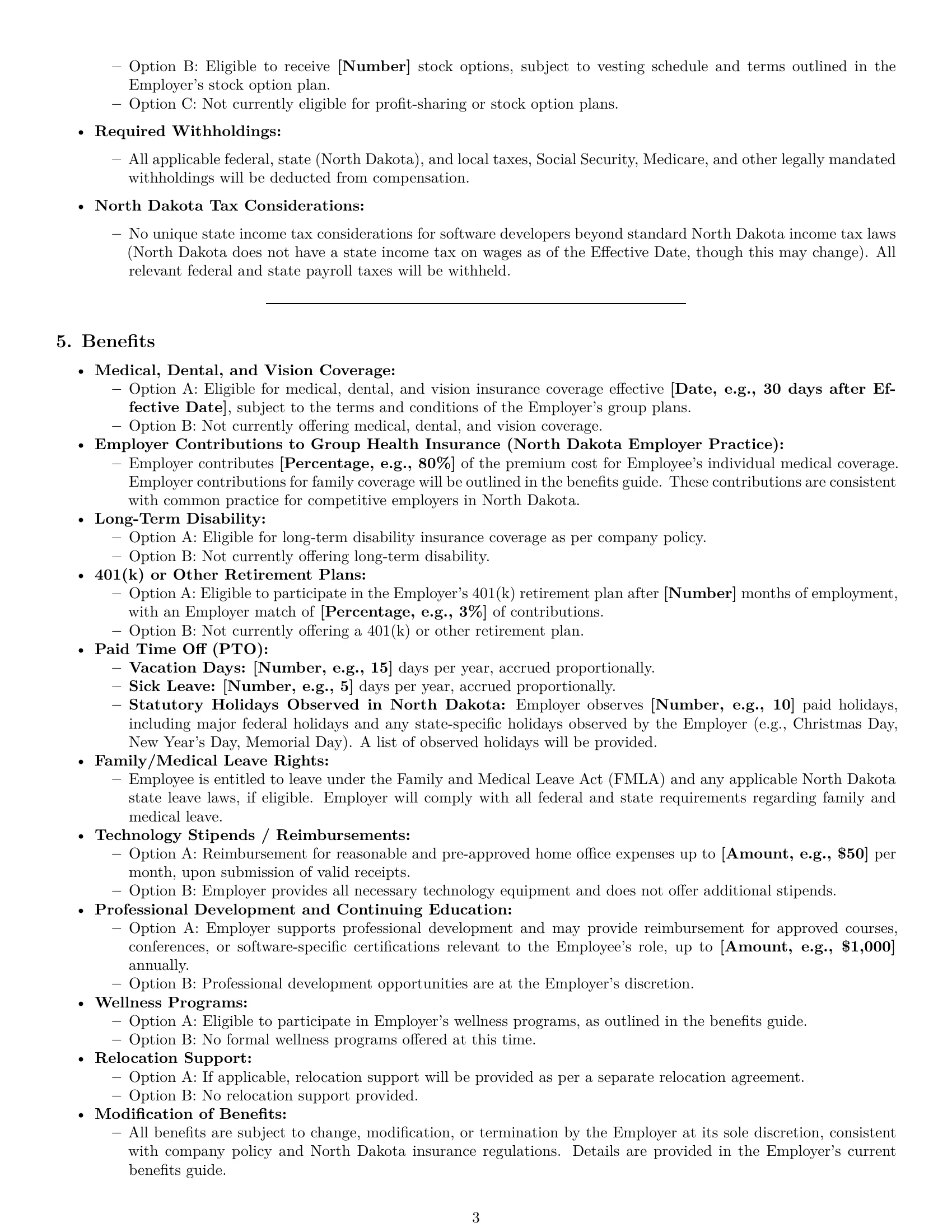 Preview page 3 of Pro North Dakota software developer employment contract template