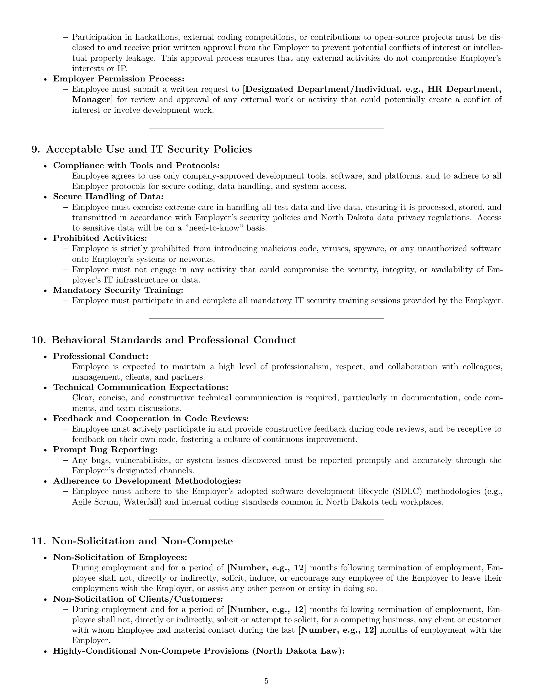 Preview page 5 of Pro North Dakota software developer employment contract template