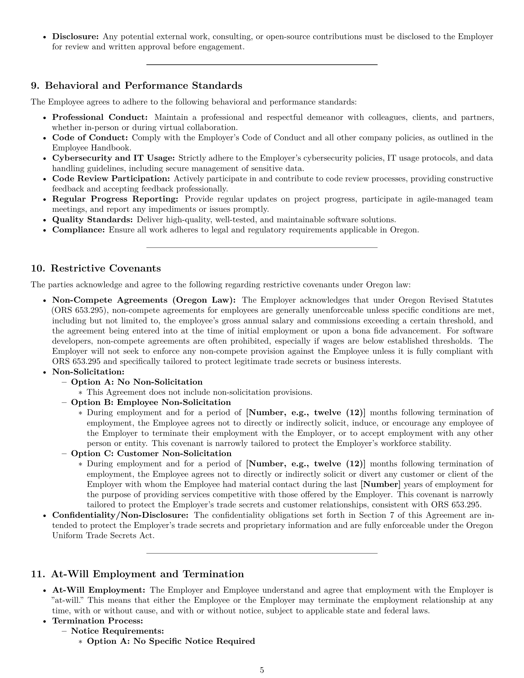 Preview page 5 of Pro Oregon software developer employment contract template