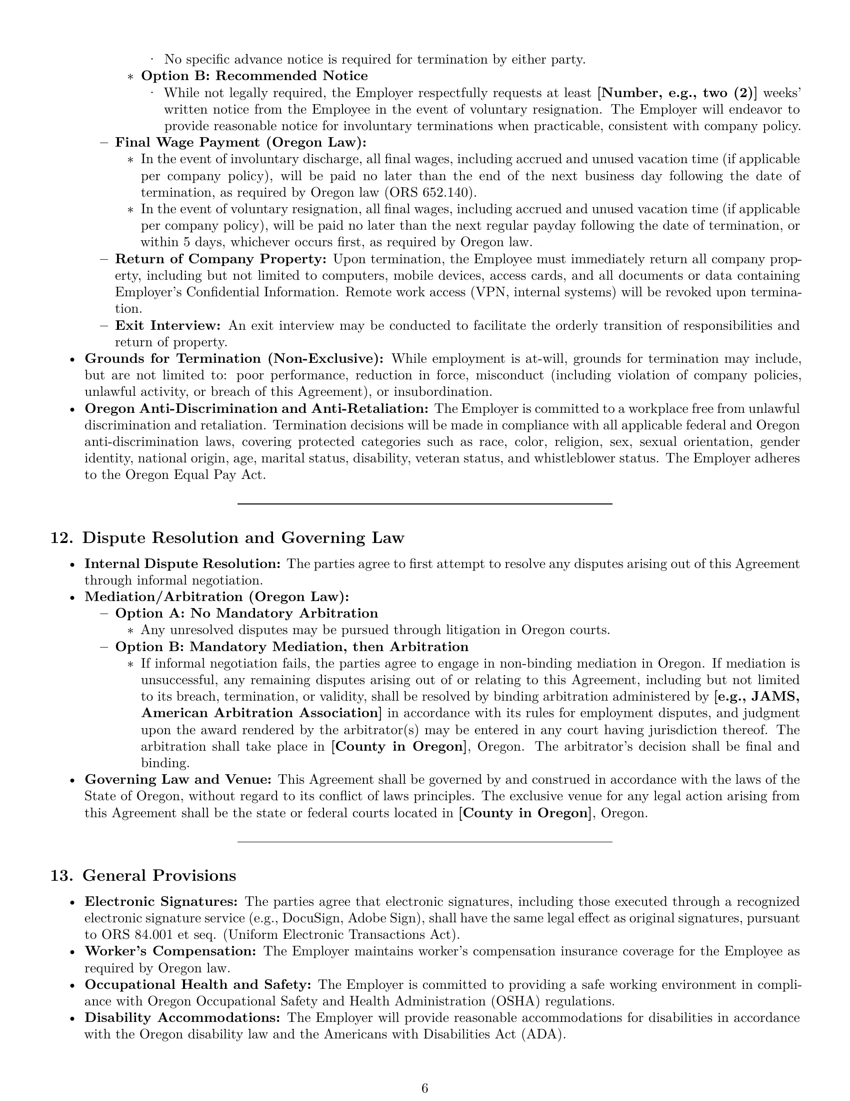 Preview page 6 of Pro Oregon software developer employment contract template
