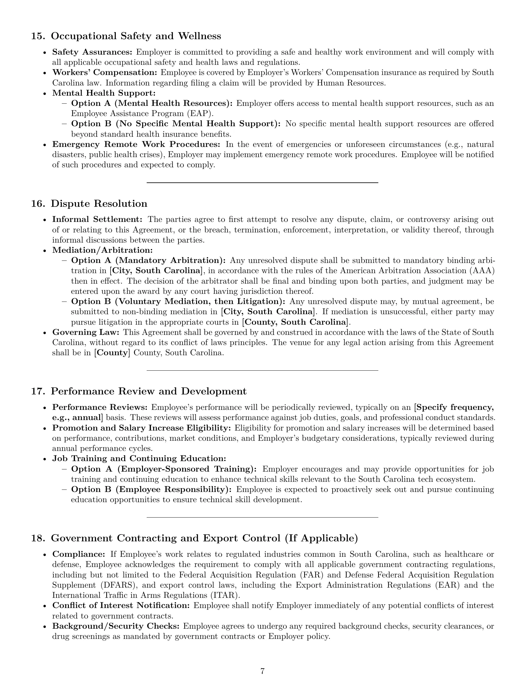 Preview page 7 of Pro South Carolina software developer employment contract template