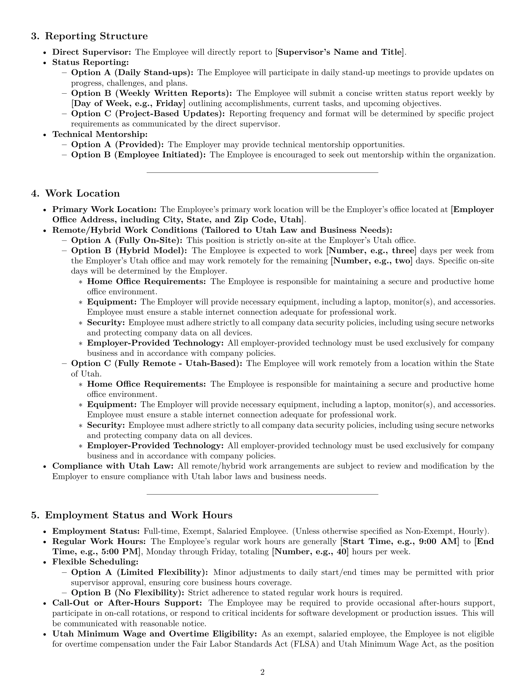 Preview page 2 of Pro Utah software developer employment contract template