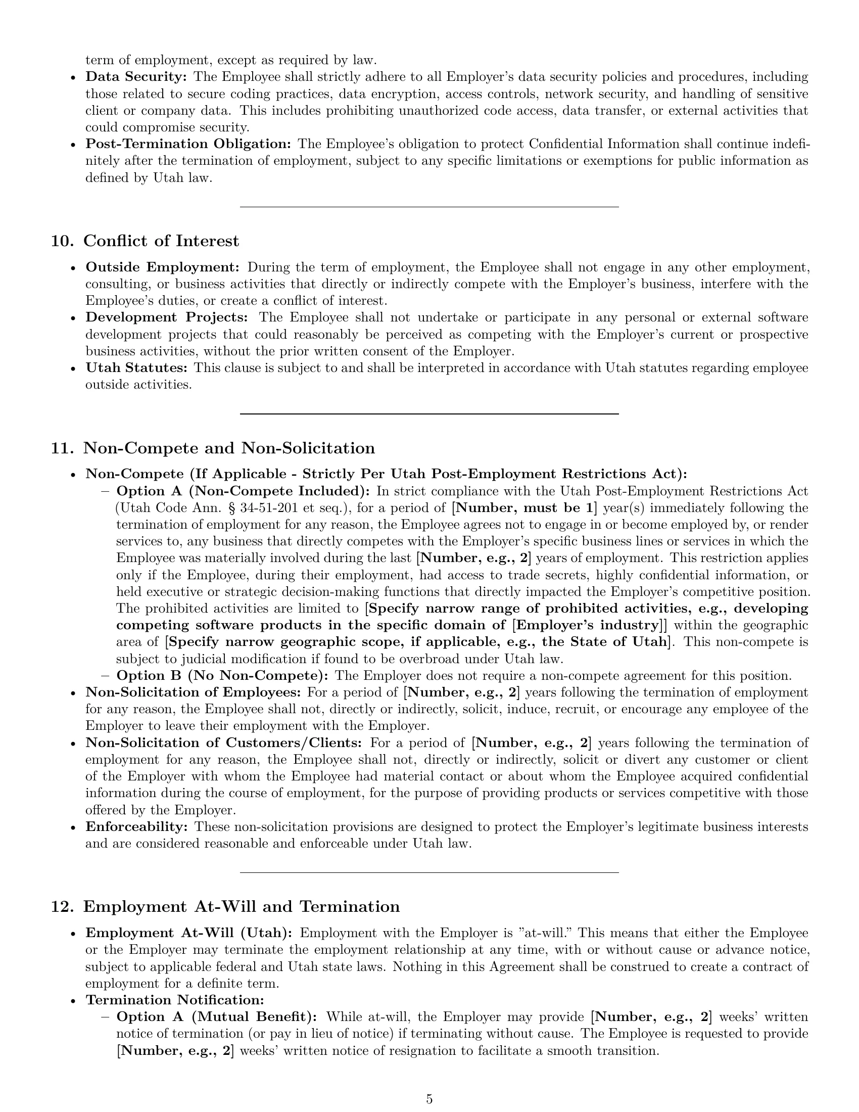 Preview page 5 of Pro Utah software developer employment contract template