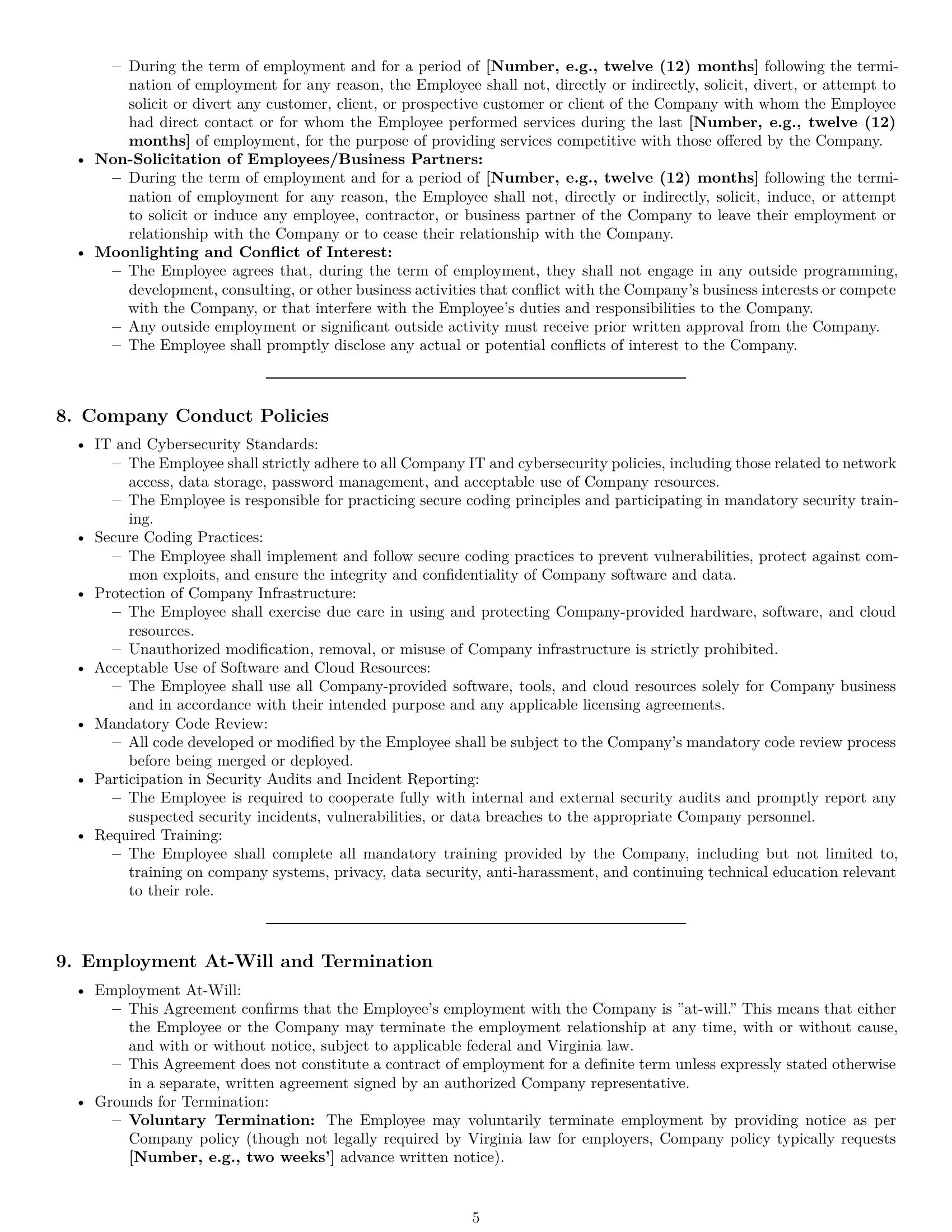 Preview page 5 of Pro Virginia software developer employment contract template