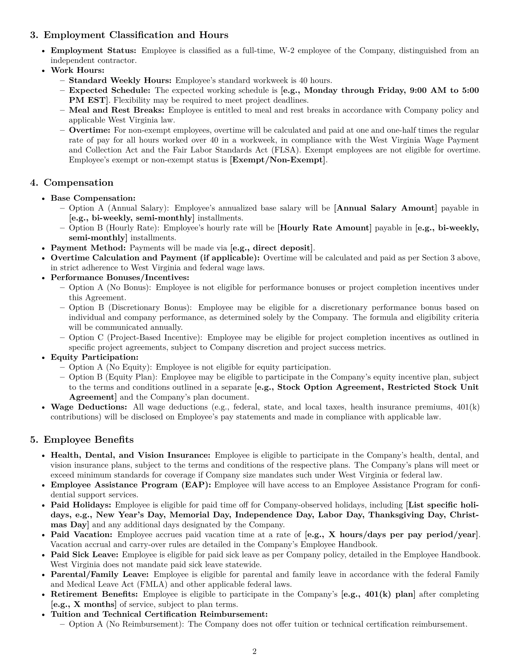 Preview page 2 of Pro West Virginia software developer employment contract template
