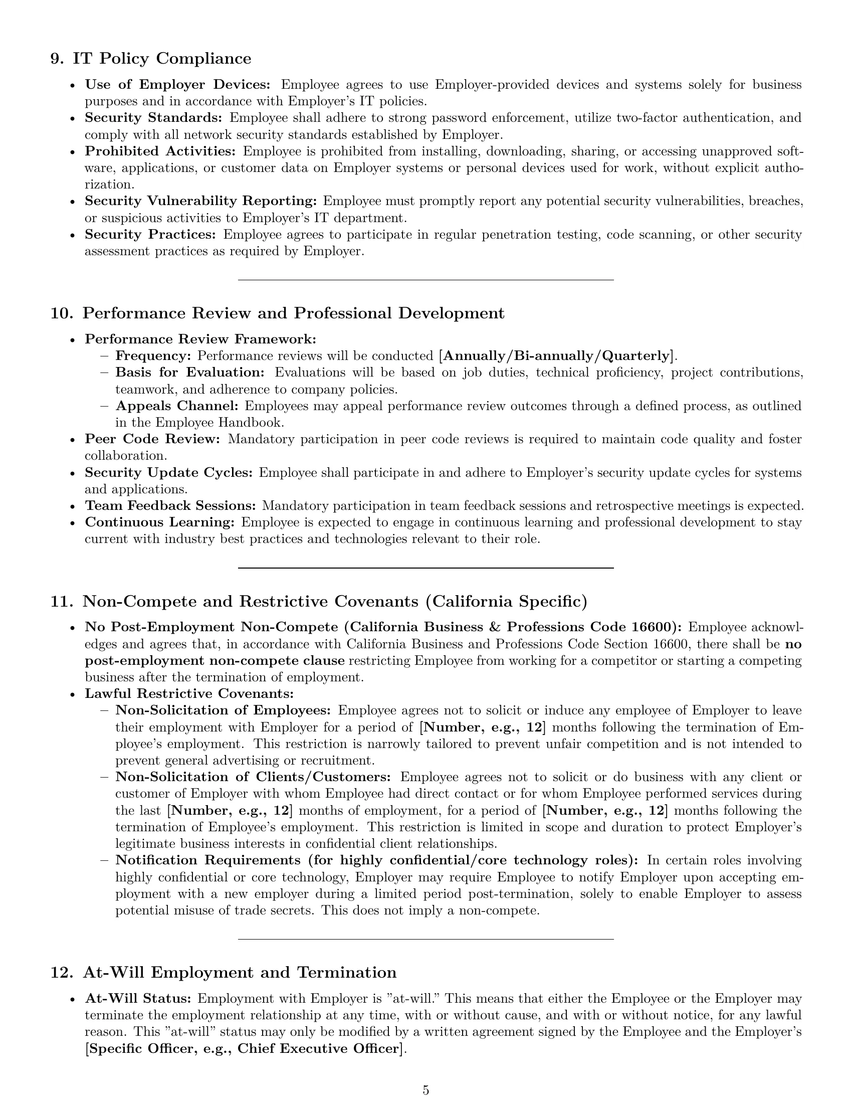 Preview page 5 of Pro California software developer employment contract template