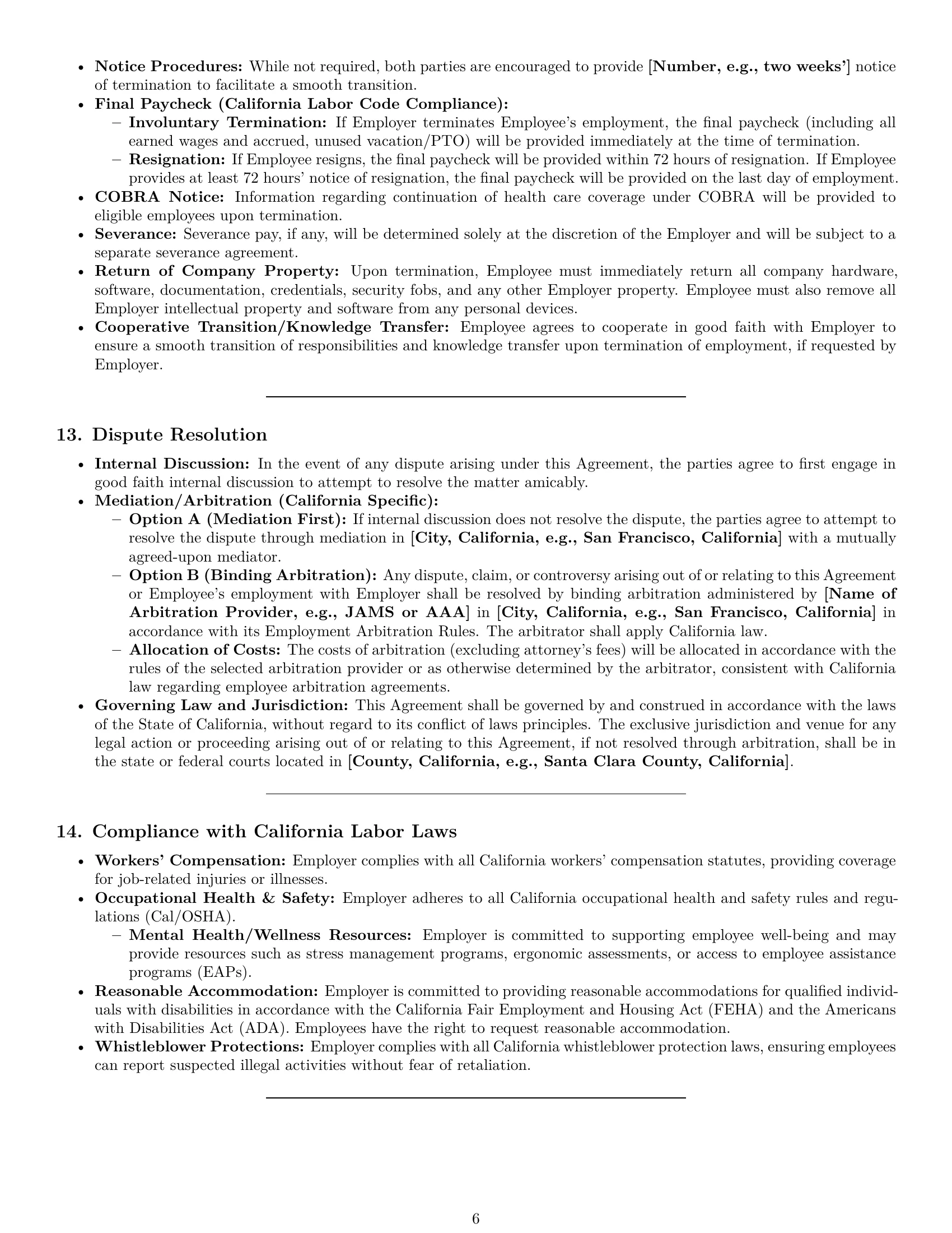 Preview page 6 of Pro California software developer employment contract template