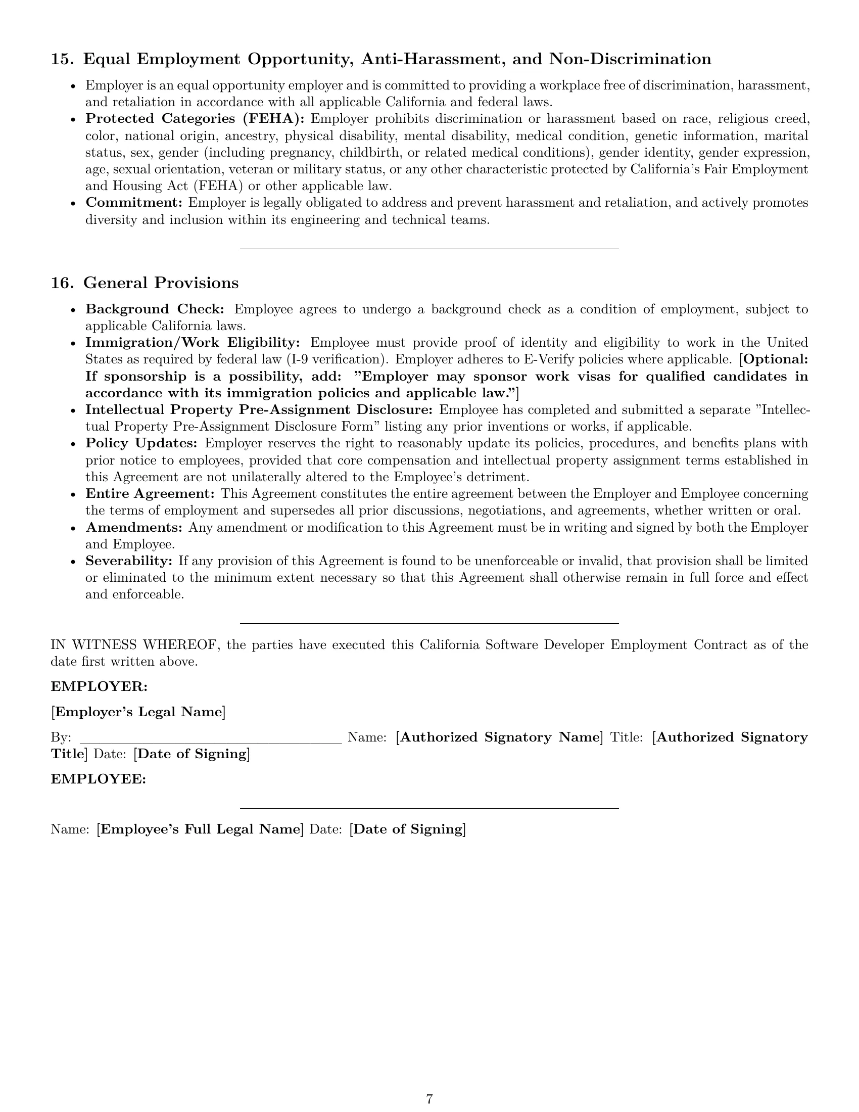 Preview page 7 of Pro California software developer employment contract template