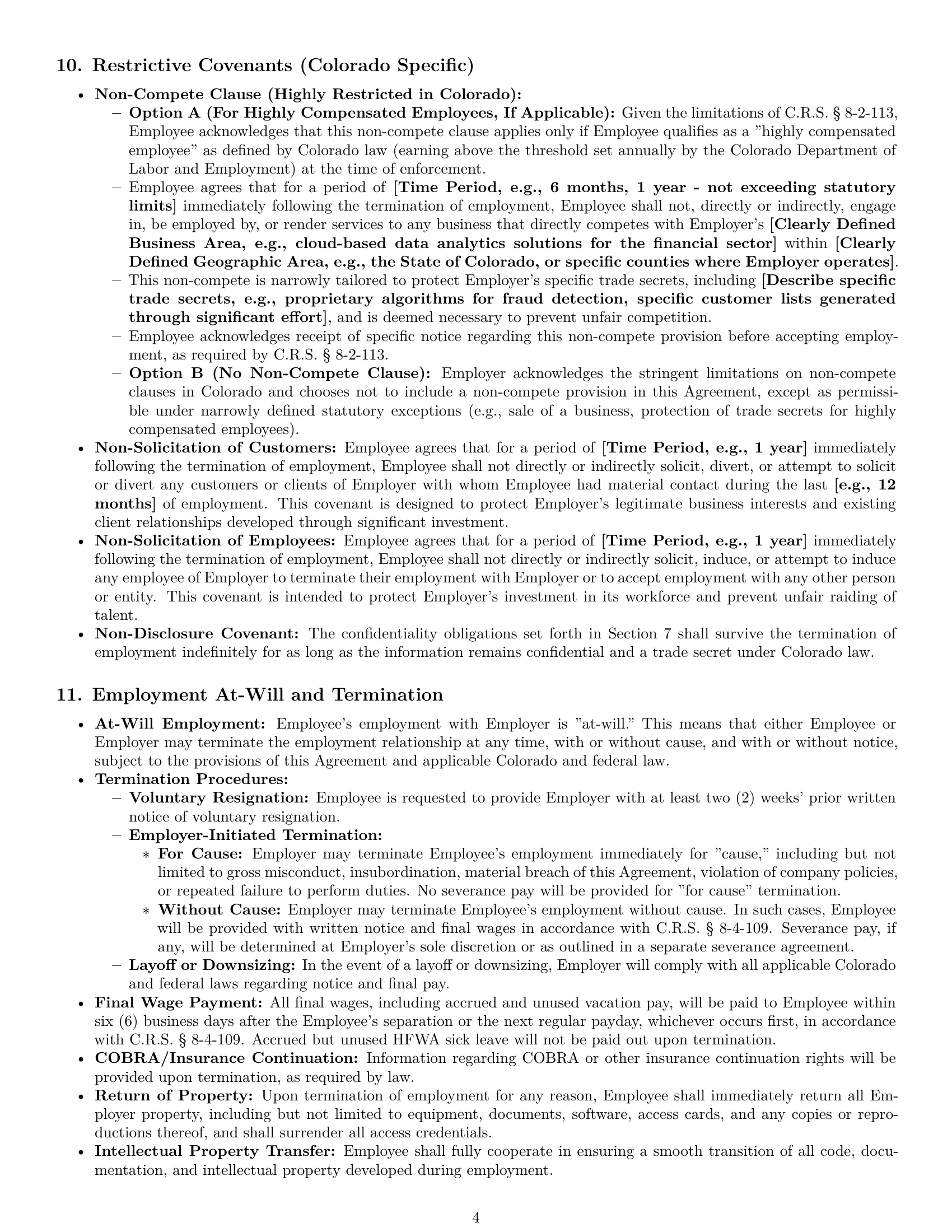 Preview page 4 of Pro Colorado software developer employment contract template